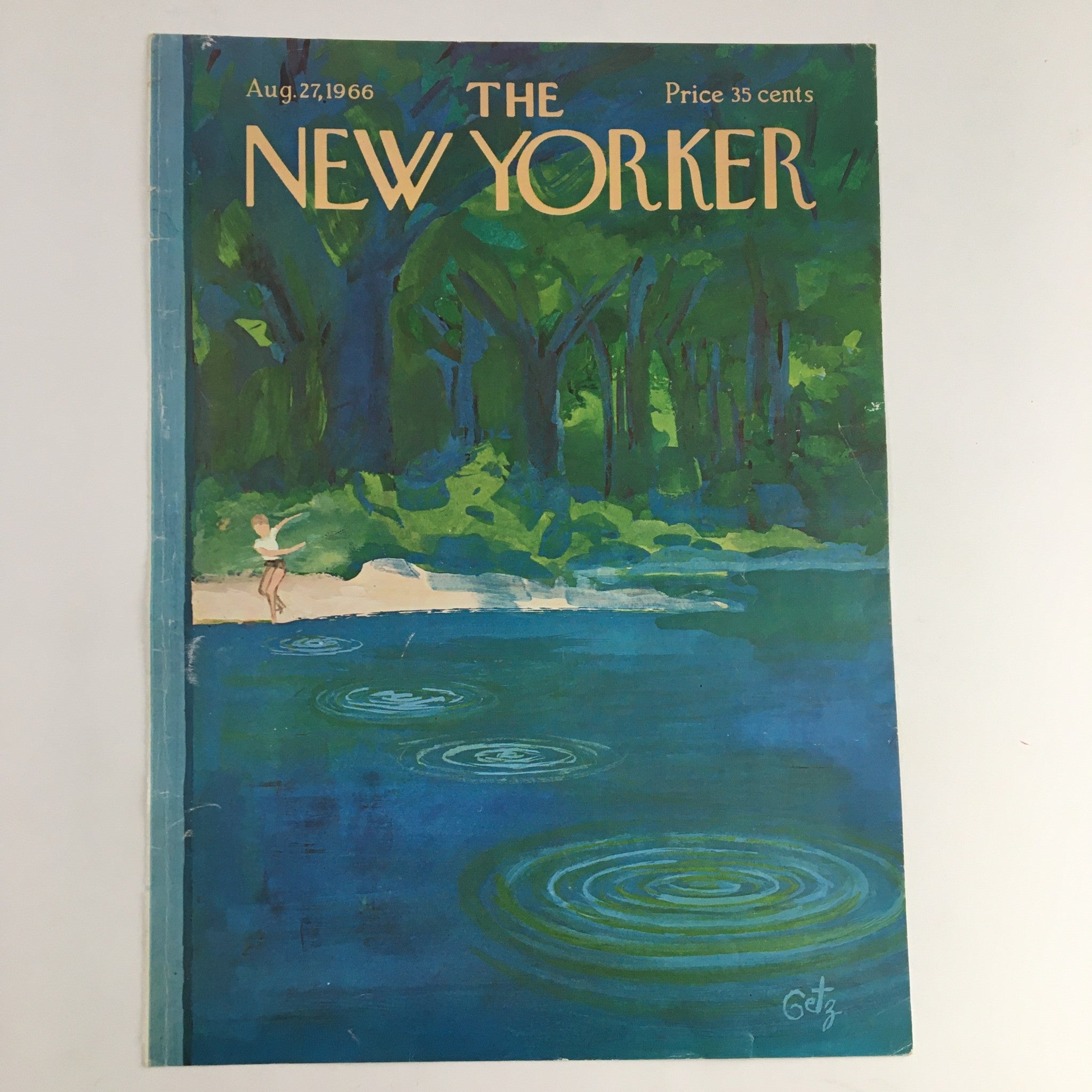 COVER ONLY The New Yorker August 27 1966 Full Cover Theme by Arthur Getz