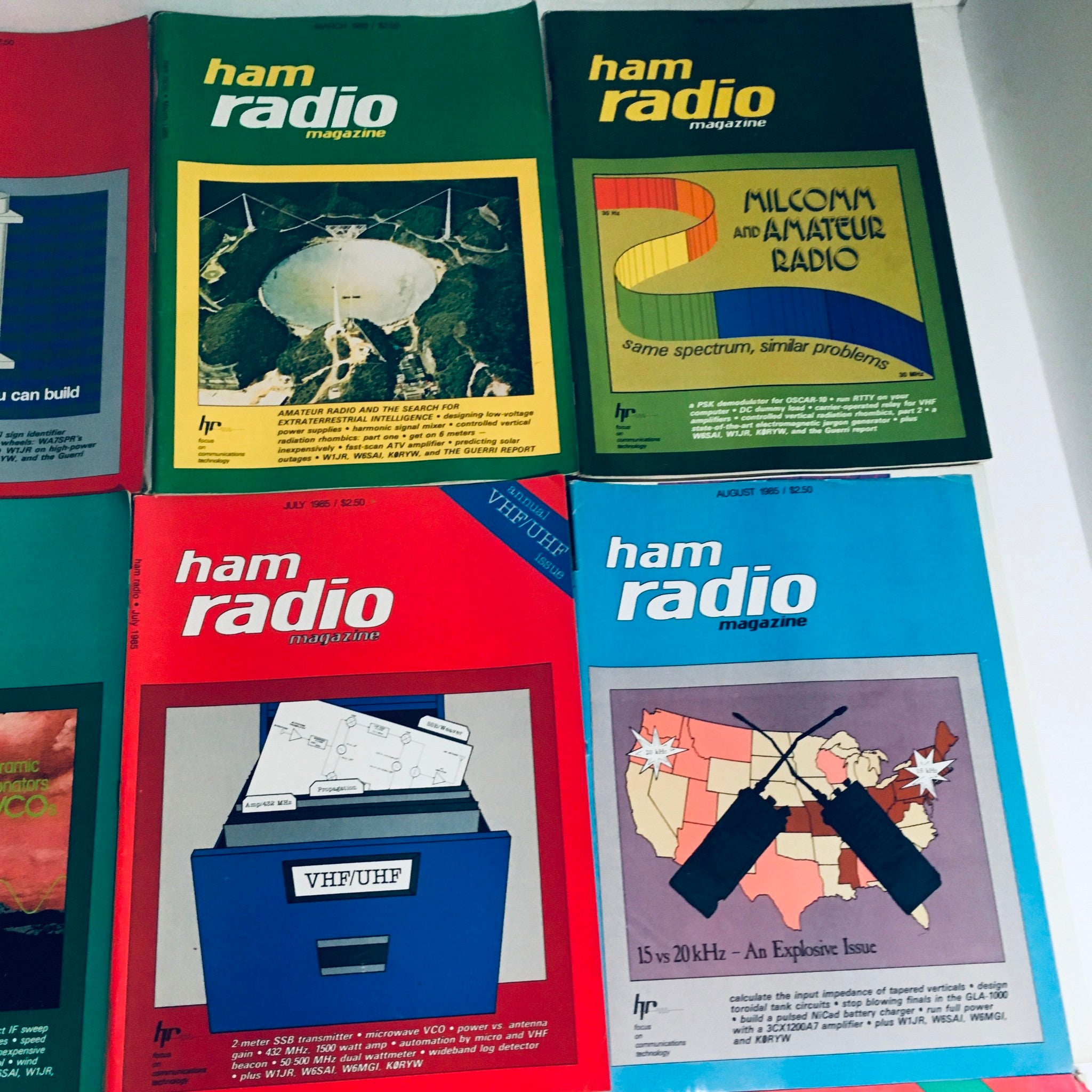 Lot of 12 Complete January to December 1985 Ham Radio Volume 1 to 12