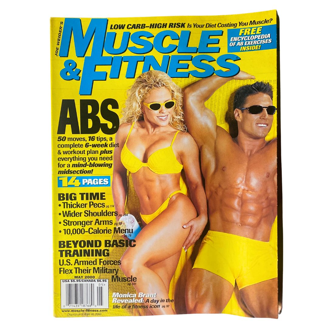 Muscle & Fitness Magazine May 2000 Monica Brant, Brad Baker No Label