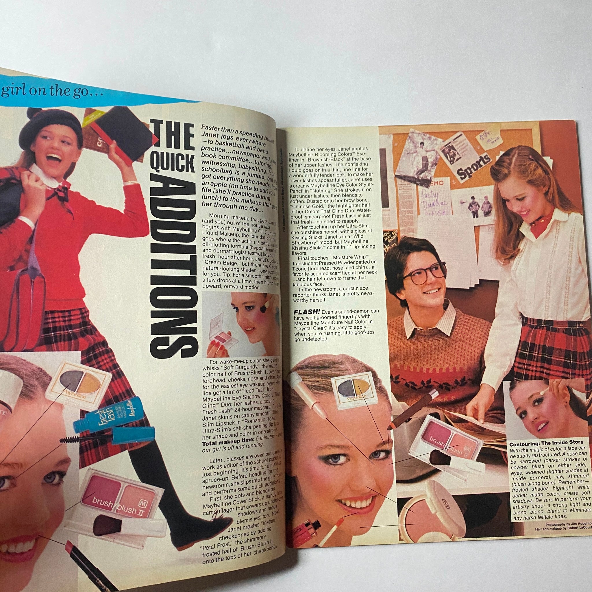'Teen Magazine November 1981 Vol 25 No. 11 spread featuring beauty tips and product recommendations alongside images of early '80s fashion.