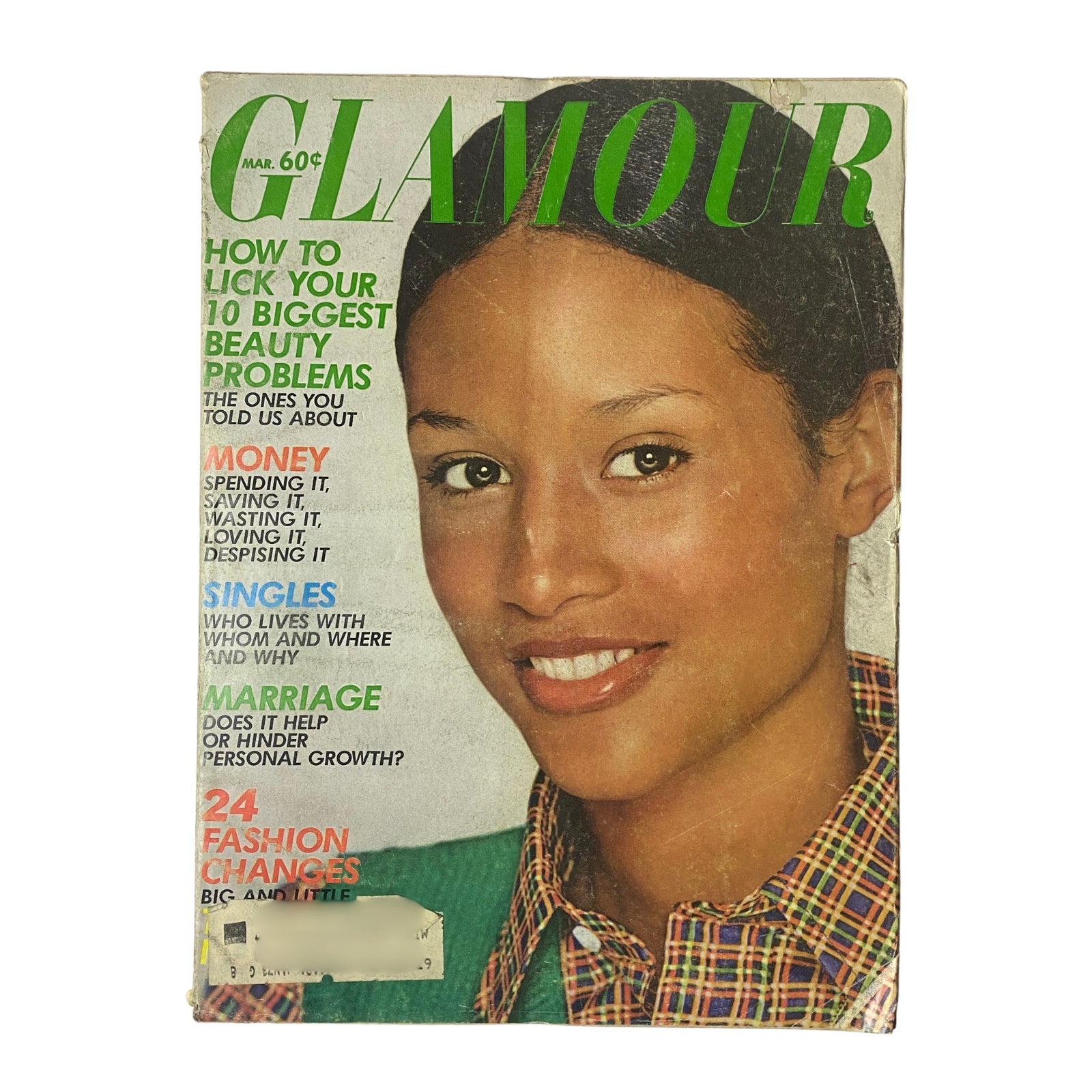 Glamour Magazine March 1972 Beverly Johnson Cover By Mike Reinhardt