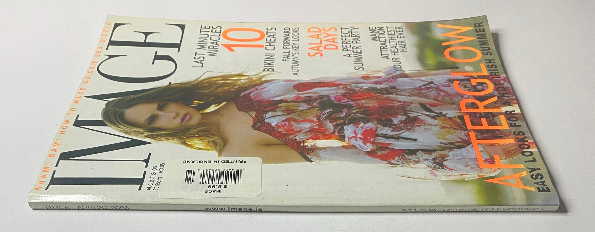 Image UK Magazine August 2006 showing Leesa Maher on the cover with a headline featuring summer fashion trends and a note on an easy Irish summer.