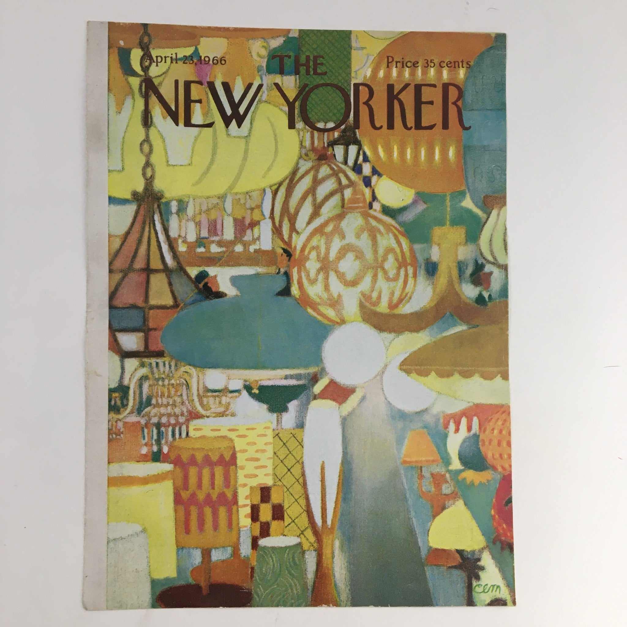 COVER ONLY The New Yorker April 23 1966 Full Cover Theme by Charles E. Martin