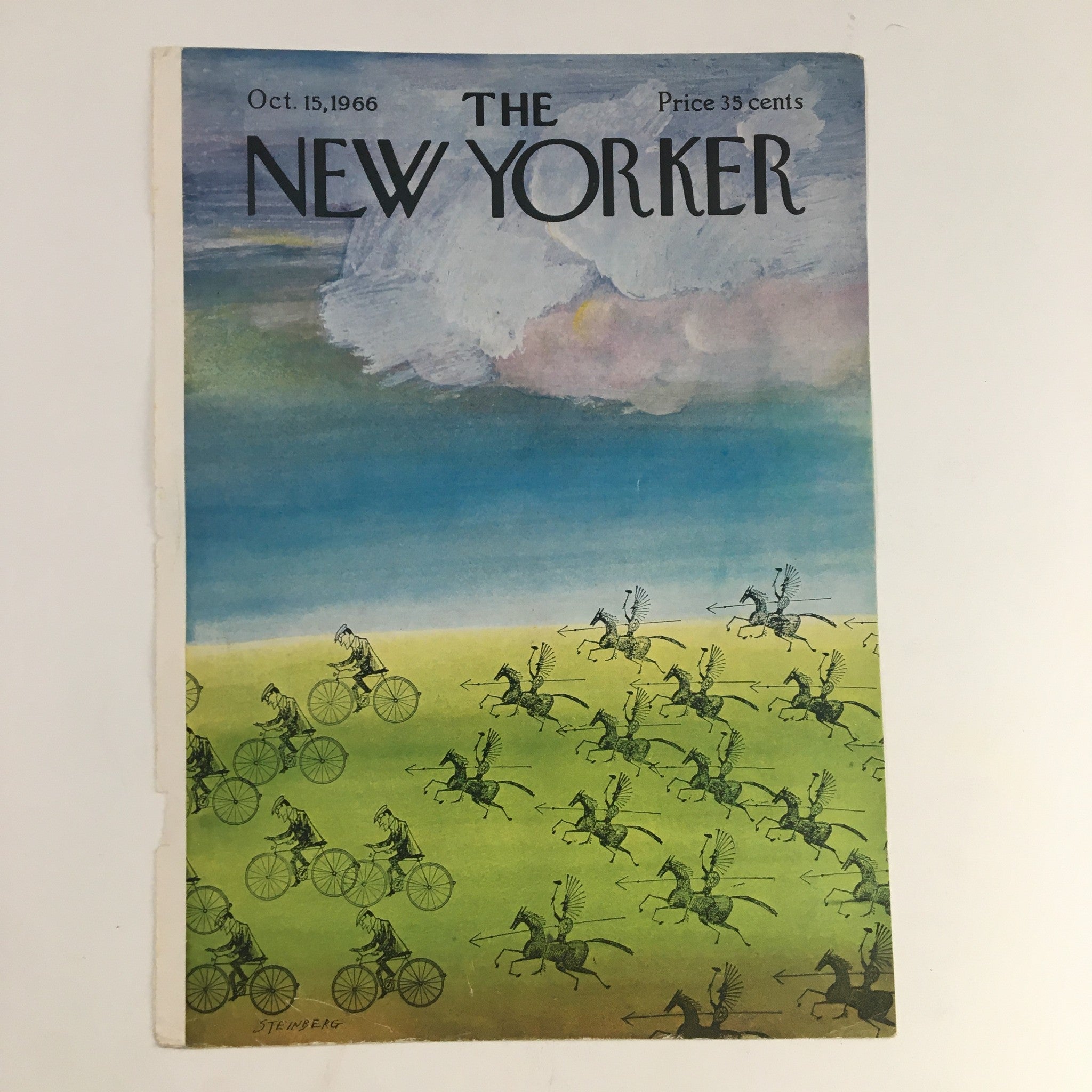 COVER ONLY The New Yorker October 15 1966 Full Cover Theme by Saul Steinberg