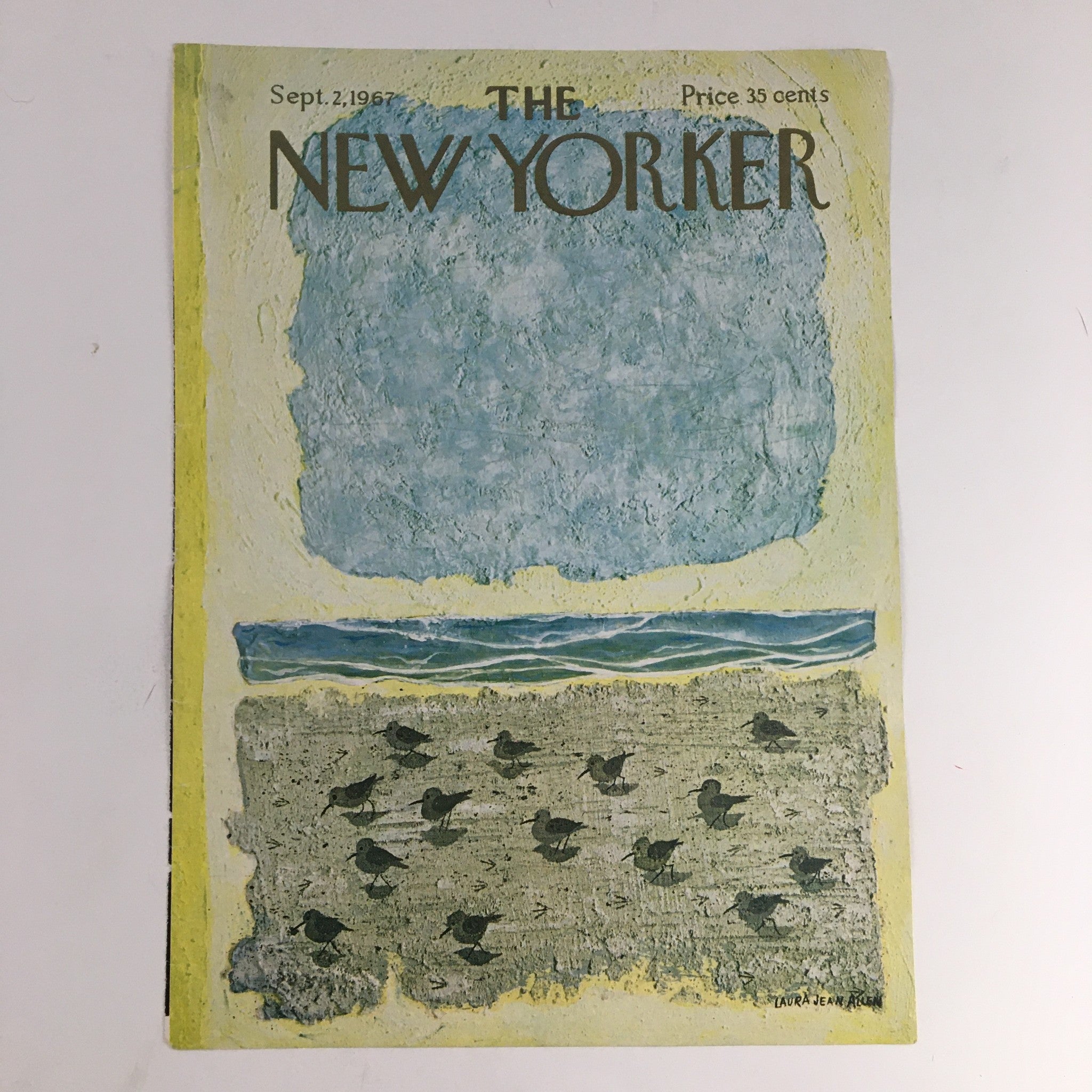 COVER ONLY The New Yorker September 2 1967 Full Cover Theme by Laura Jean Allen