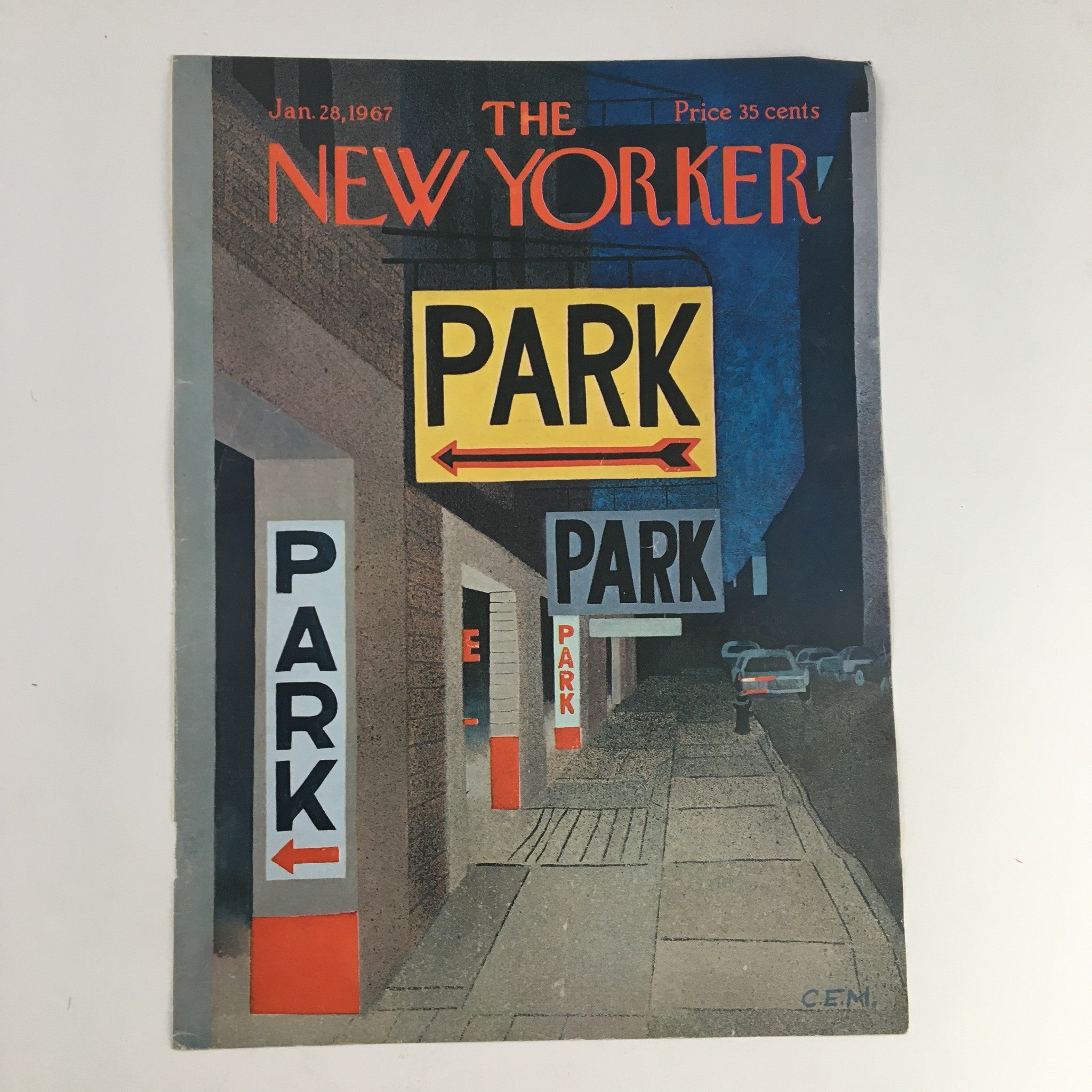 COVER ONLY The New Yorker January 28 1967 Full Cover Theme by Charles E. Martin