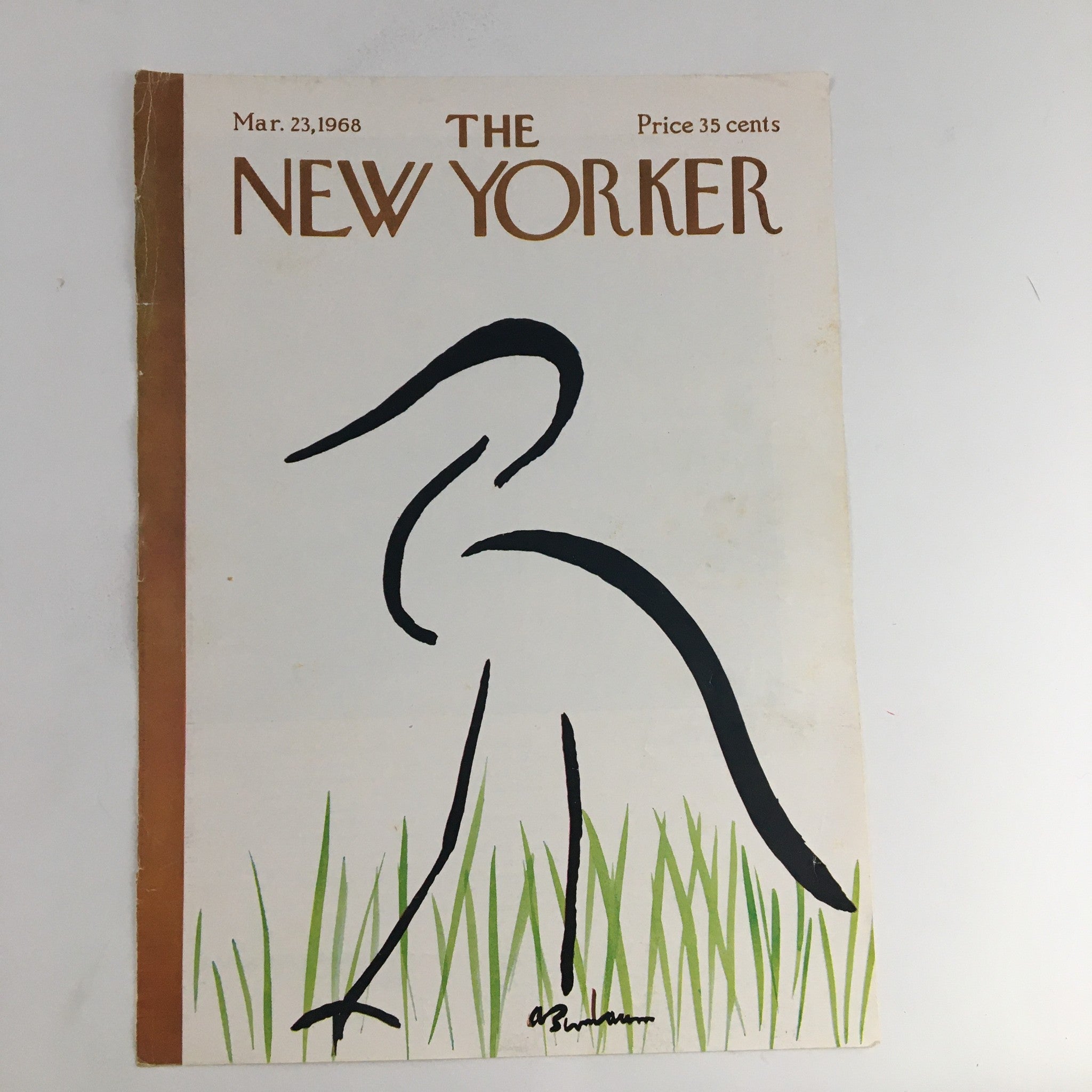 COVER ONLY The New Yorker March 23 1968 Full Cover Theme by Abe Birnbaum