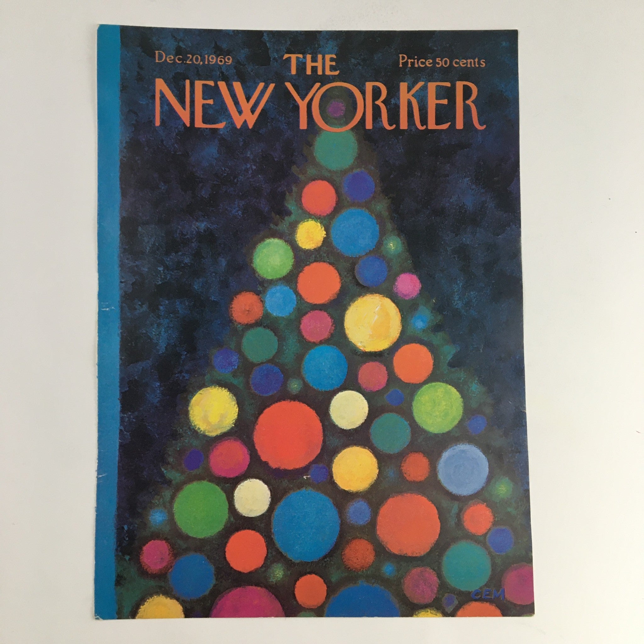 COVER ONLY The New Yorker December 20 1969 Full Cover Theme by Charles E. Martin