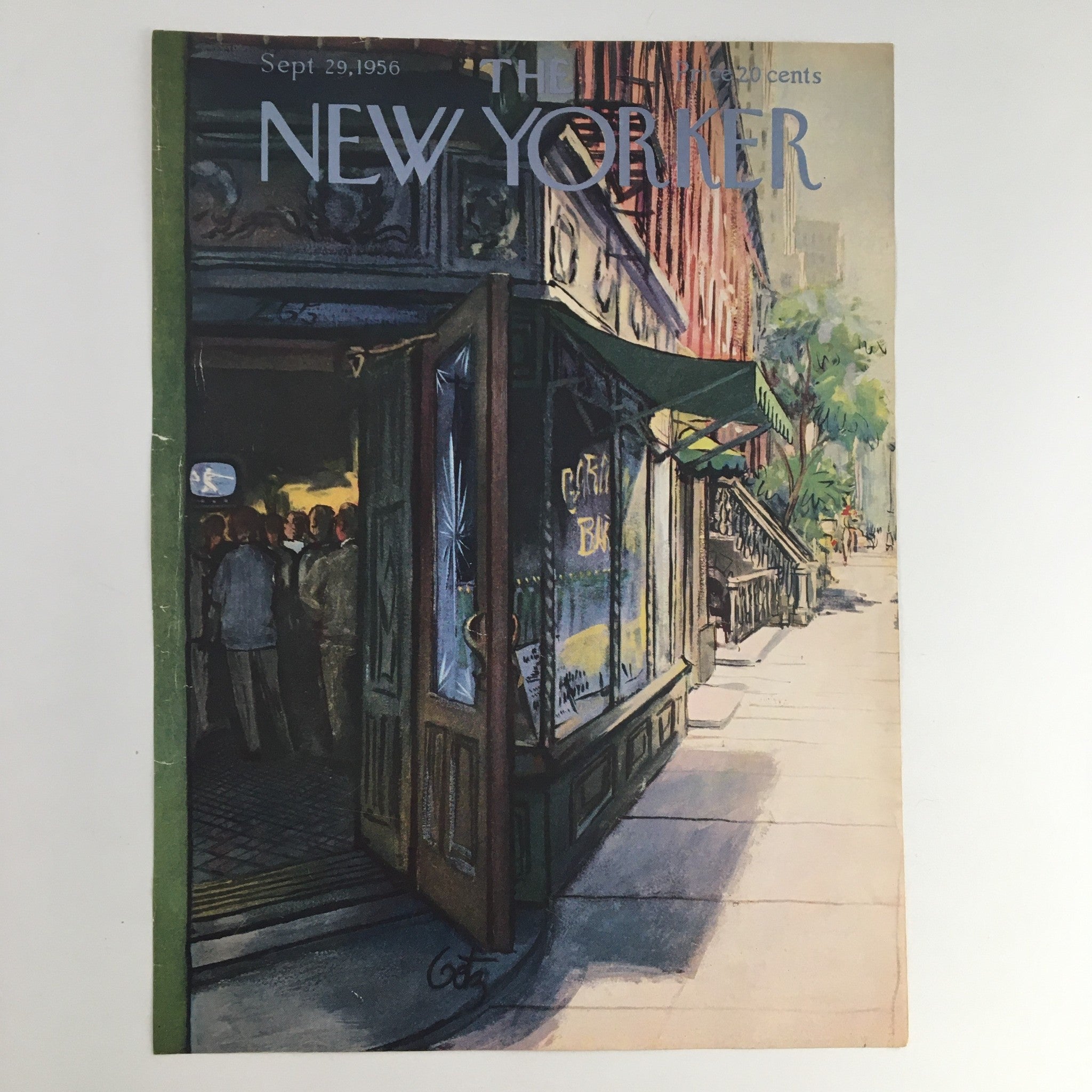 COVER ONLY The New Yorker September 29 1956 Full Cover Theme by Arthur Getz