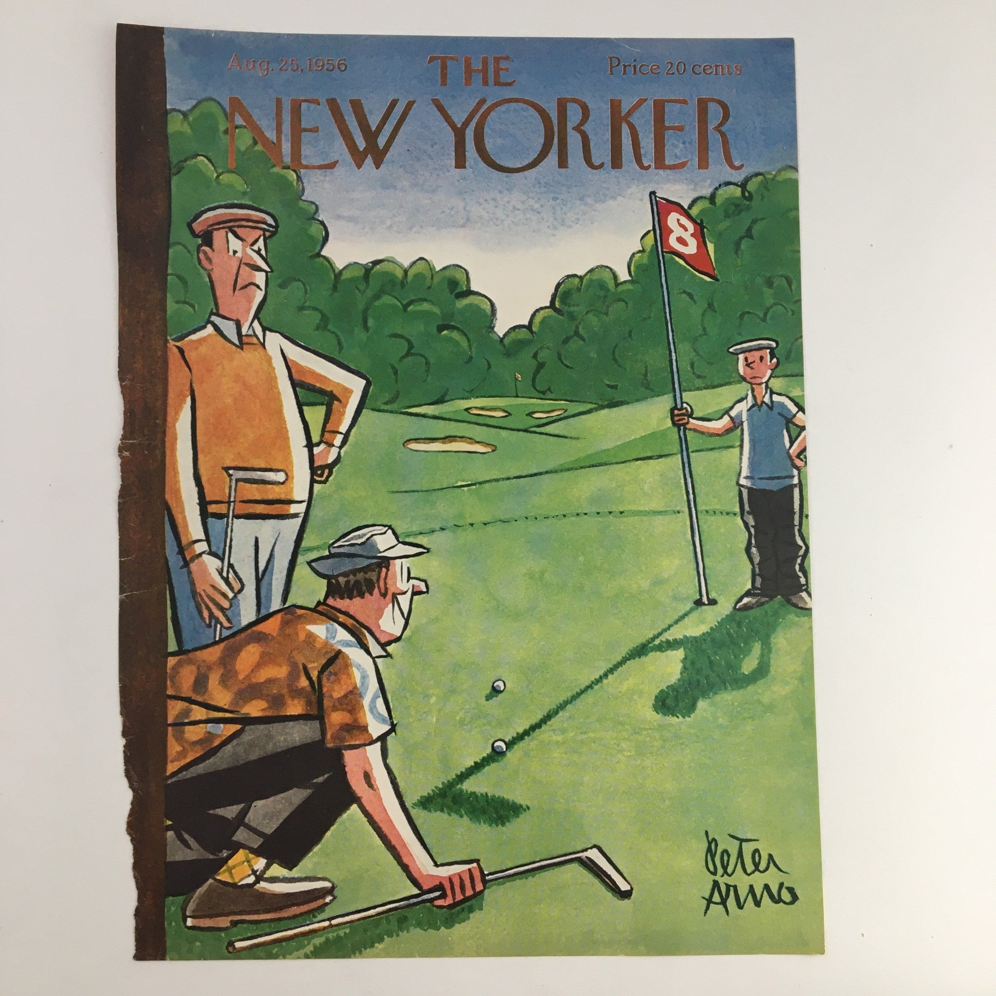 COVER ONLY The New Yorker August 25 1956 Full Cover Theme by Peter Arno