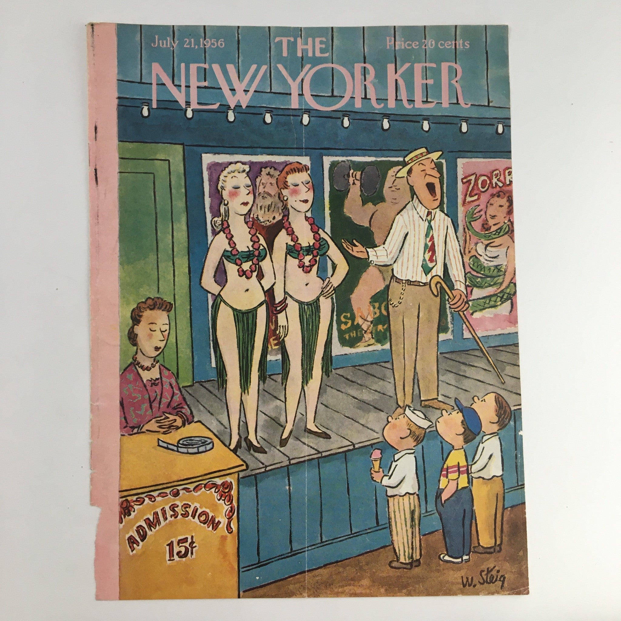 COVER ONLY The New Yorker July 21 1956 Full Cover Theme by William Steig