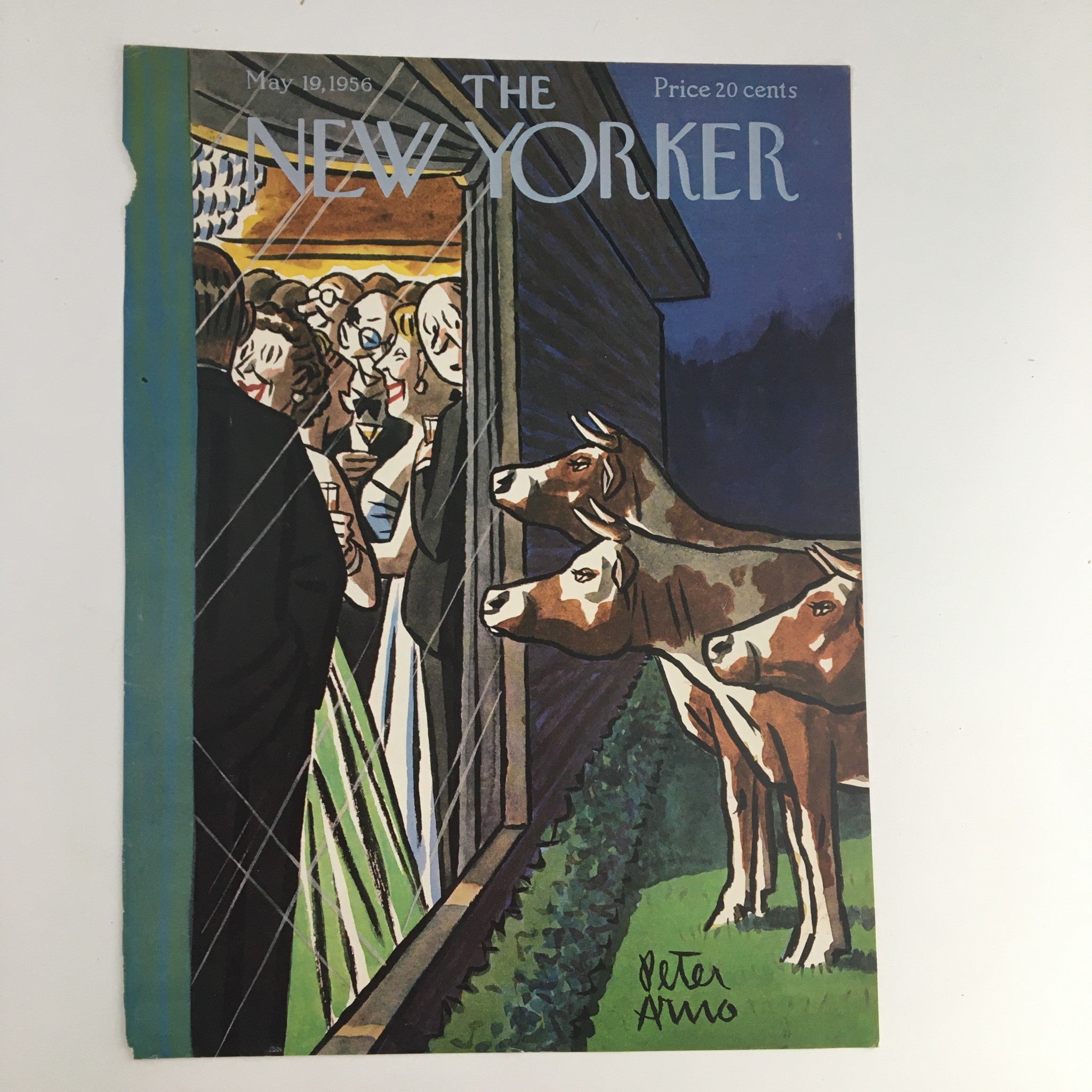 COVER ONLY The New Yorker May 19 1956 Full Cover Theme by Peter Arno