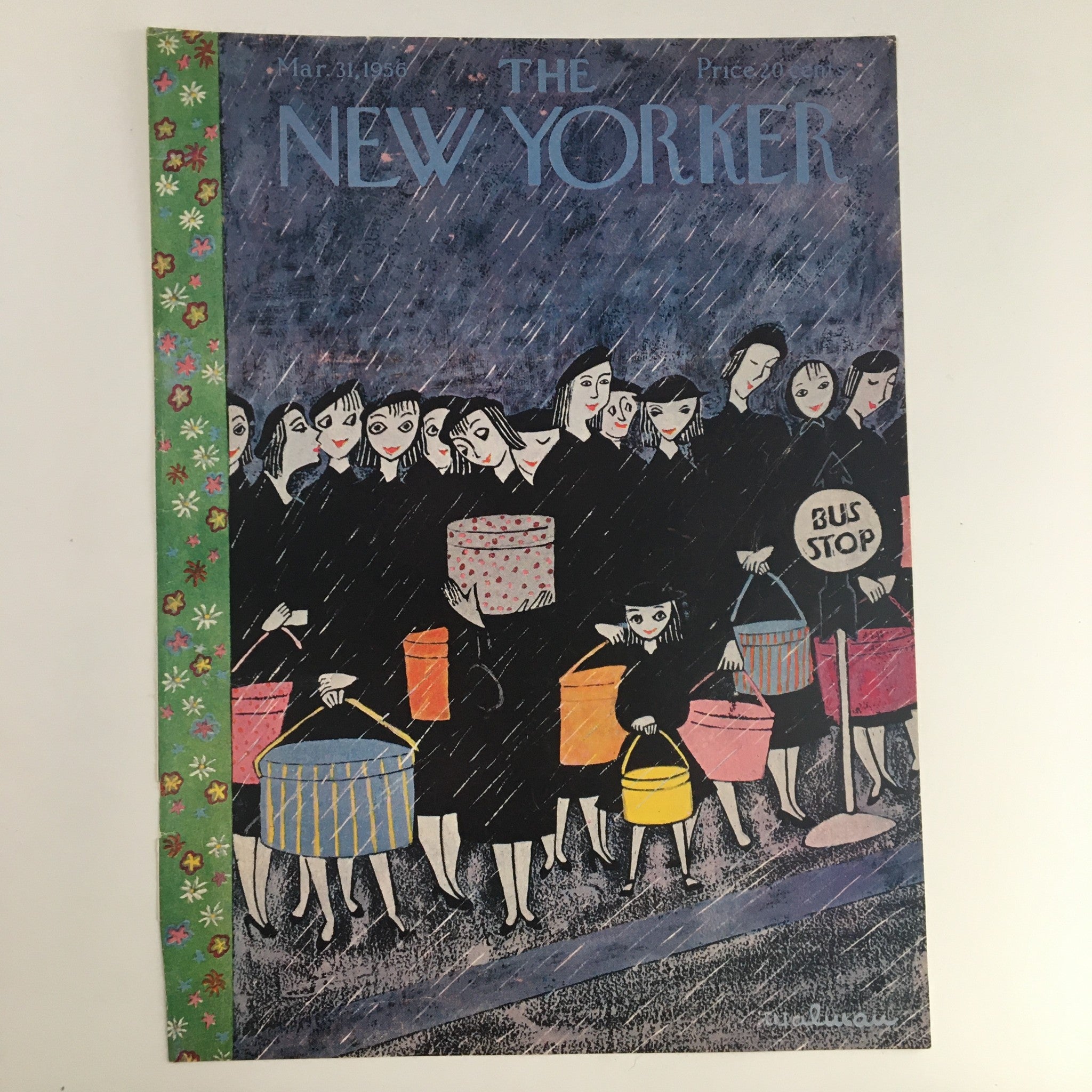 COVER ONLY The New Yorker March 31 1956 Full Cover Theme by Christina Malman