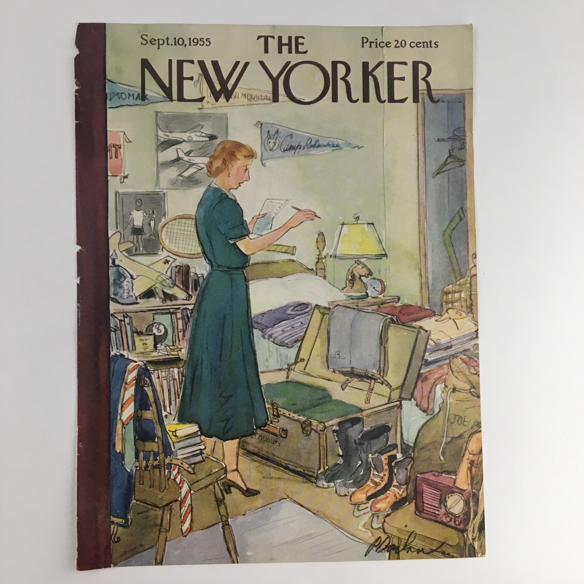 COVER ONLY The New Yorker September 10 1955 Full Cover Theme by Perry Barlow