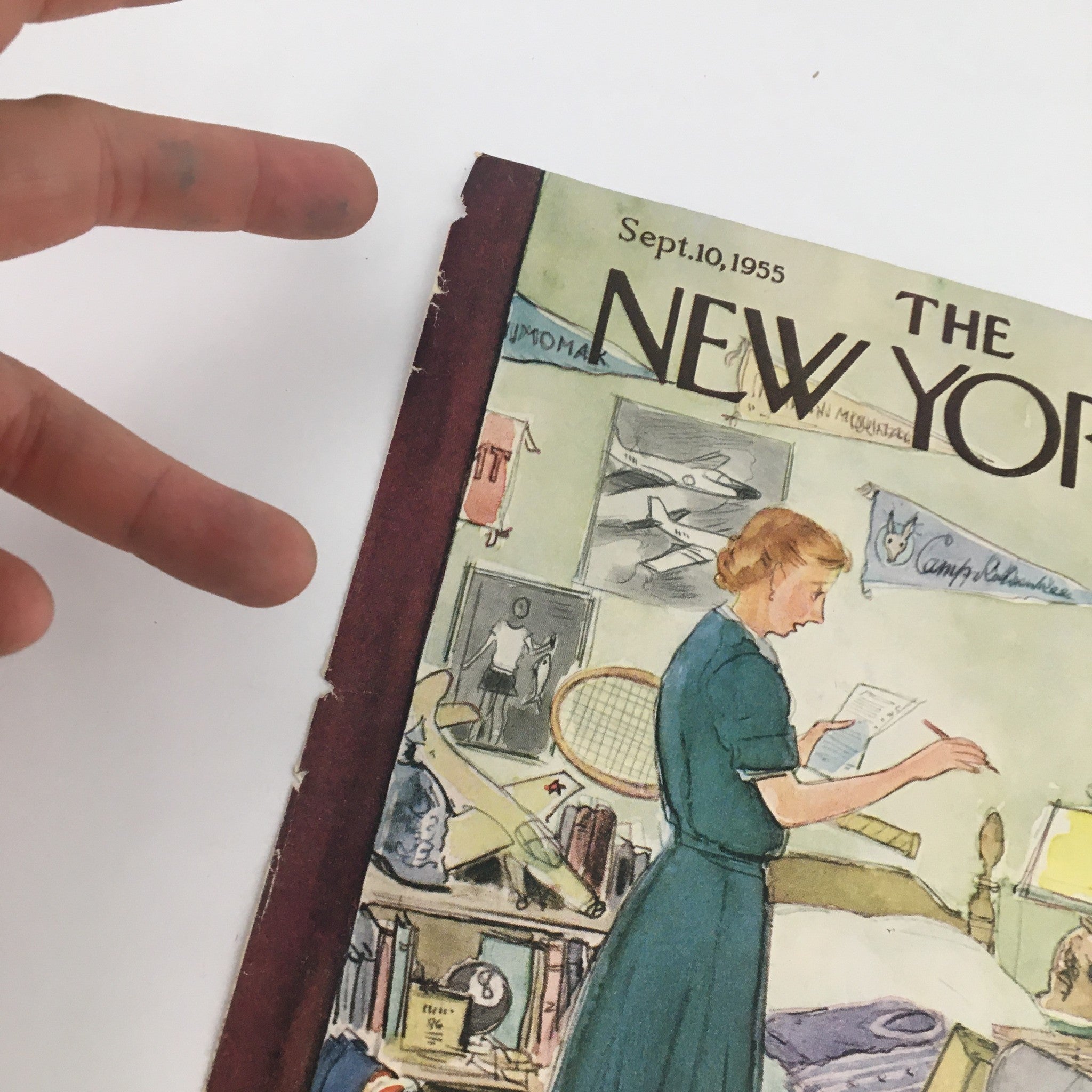 COVER ONLY The New Yorker September 10 1955 Full Cover Theme by Perry Barlow