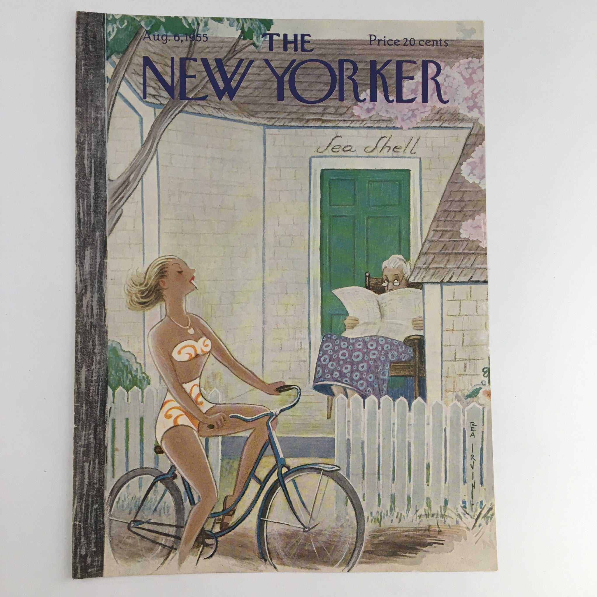 COVER ONLY The New Yorker August 6 1955 Full Cover Theme by Rea Irvin