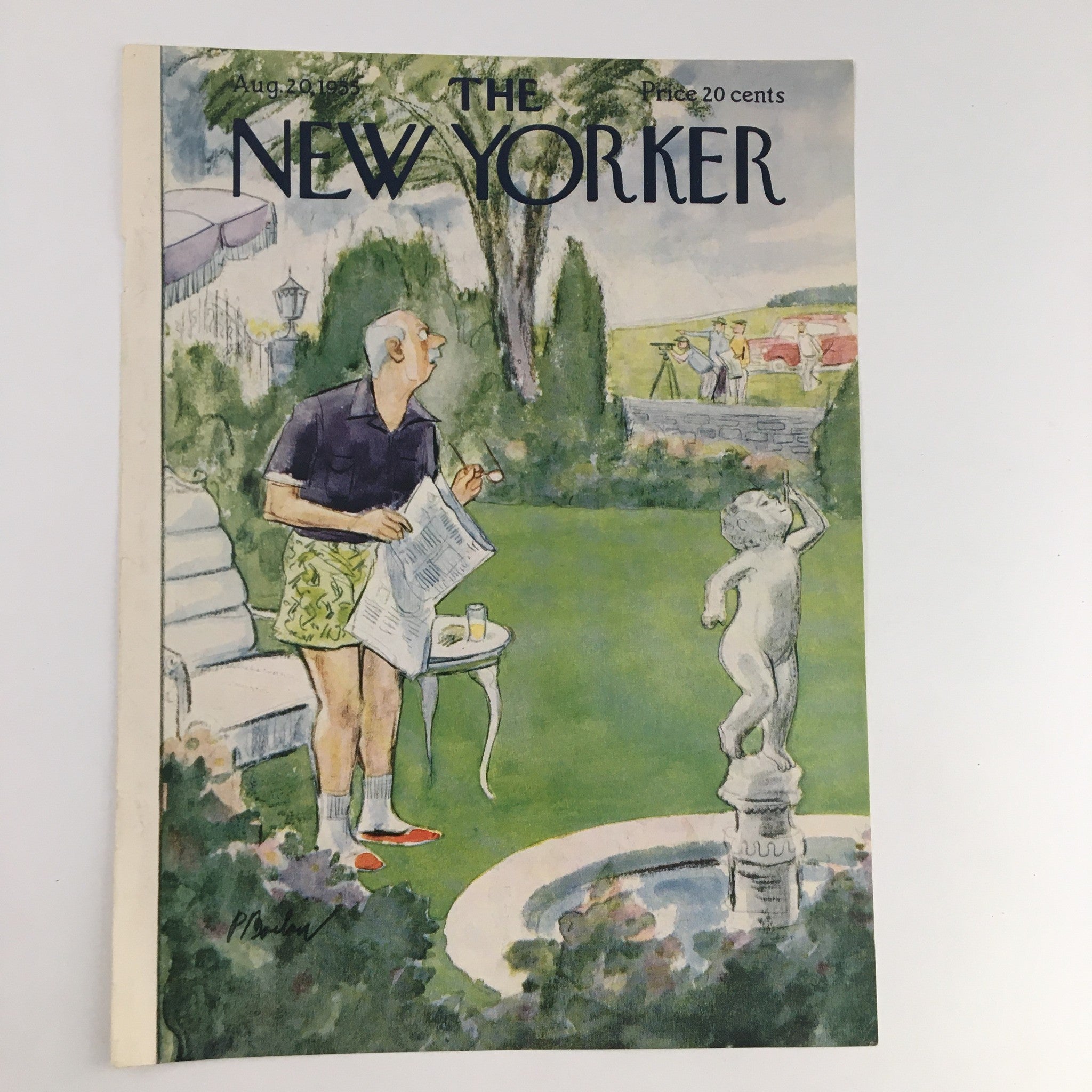 COVER ONLY The New Yorker August 20 1955 Full Cover Theme by Perry Barlow