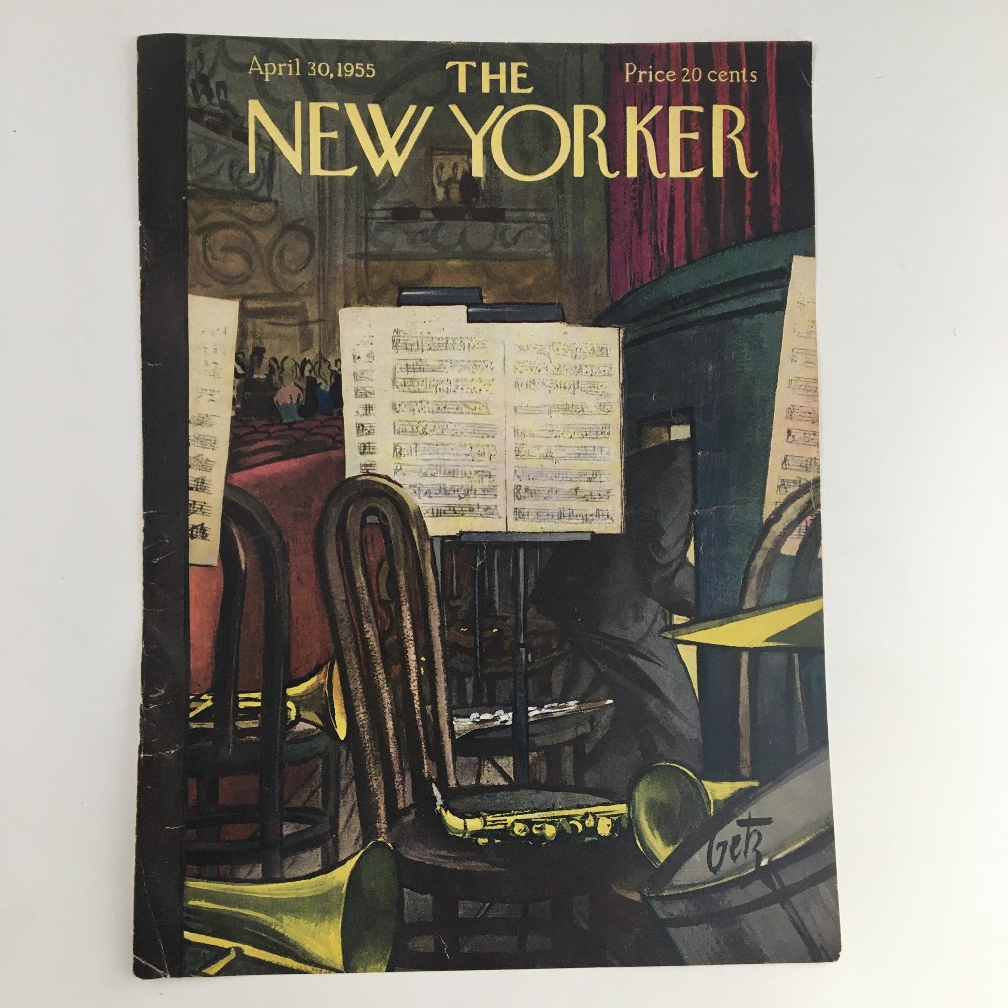 COVER ONLY The New Yorker April 30 1955 Full Cover Theme by Arthur Getz