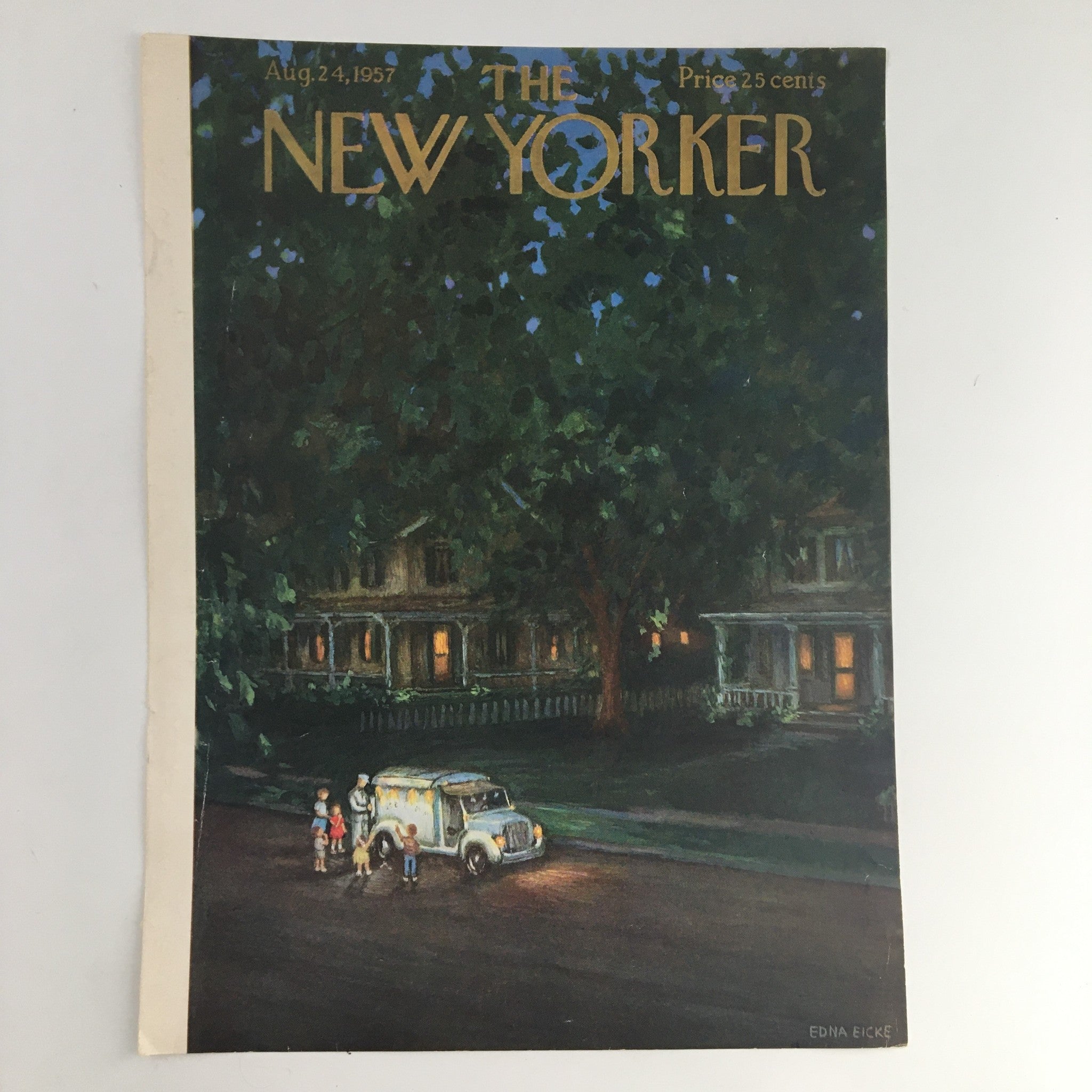 COVER ONLY The New Yorker August 24 1957 Full Cover Theme by Edna Eicke