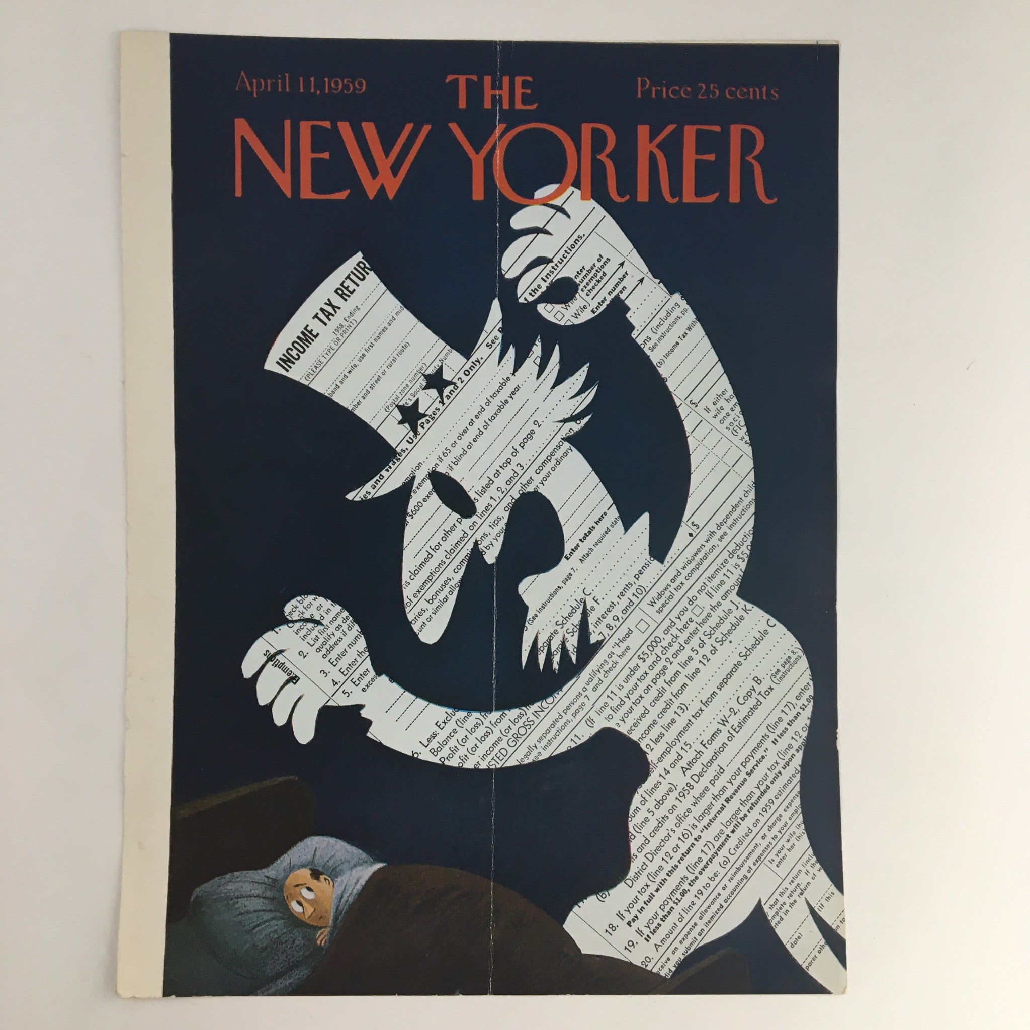 COVER ONLY The New Yorker April 11 1959 Full Cover Theme by Charles E. Martin