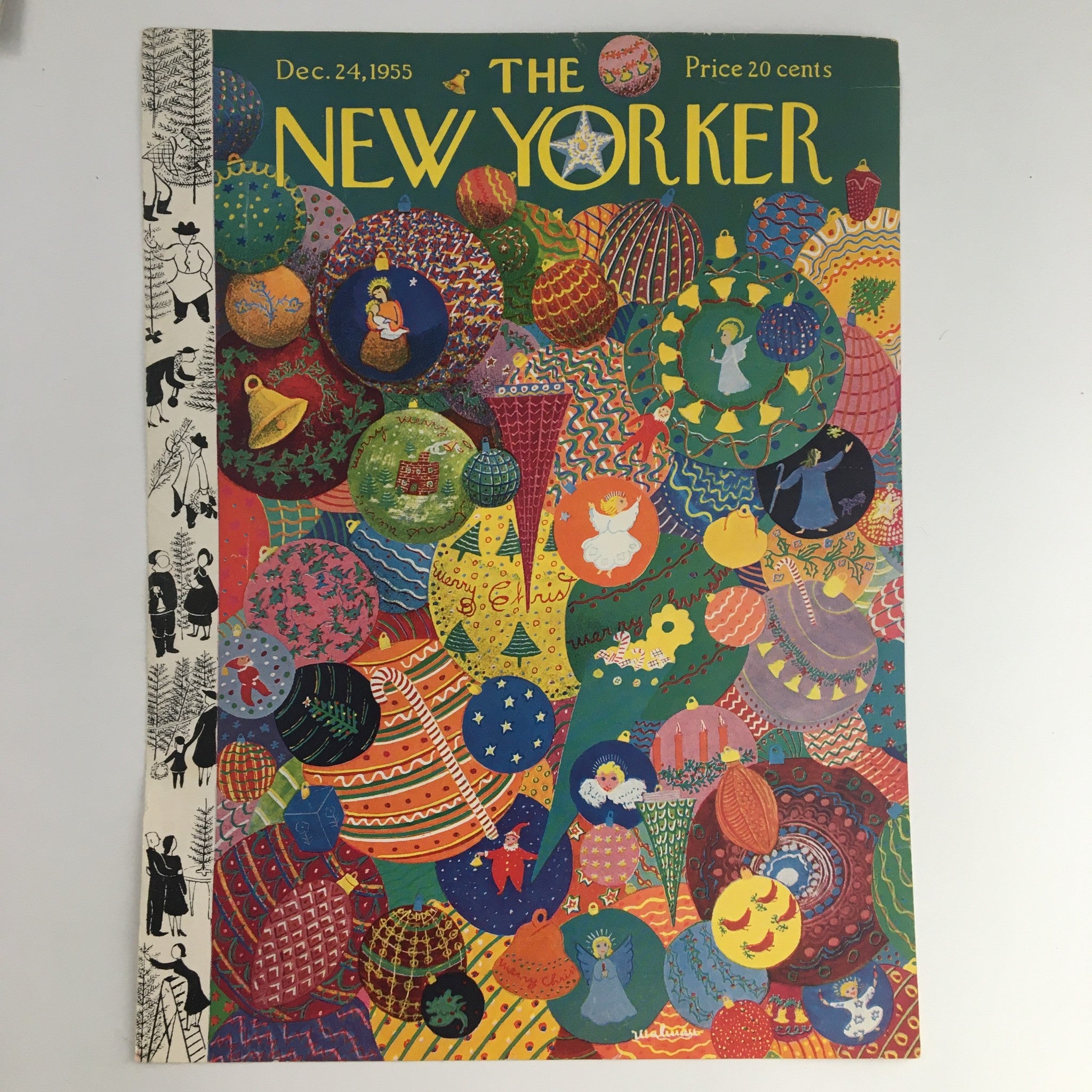 COVER ONLY The New Yorker December 24 1955 Full Cover Theme by Christina Malman