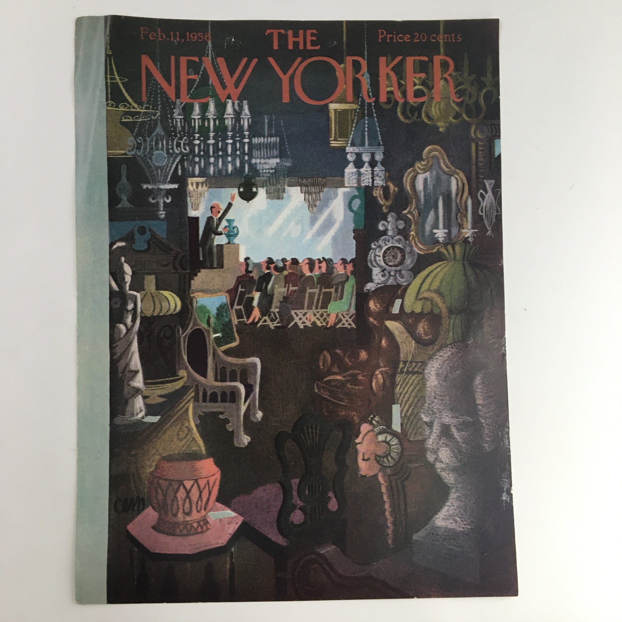 COVER ONLY The New Yorker February 11 1956 Full Cover Theme by Charles E. Martin