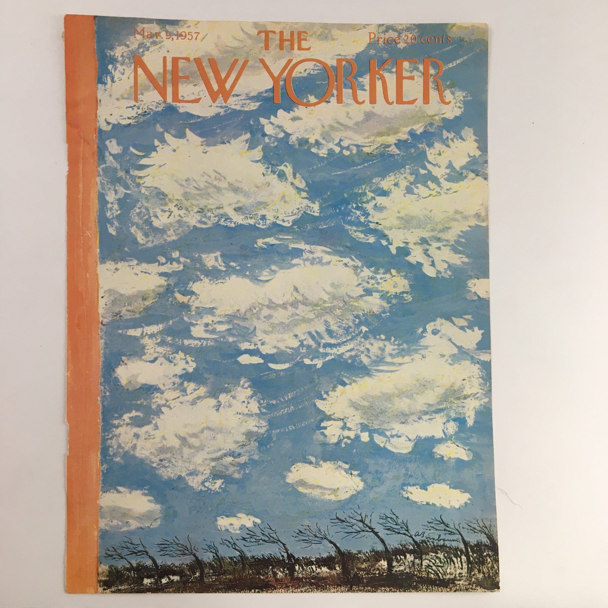 COVER ONLY The New Yorker March 4 1957 Full Cover Theme by Abe Birnbaum