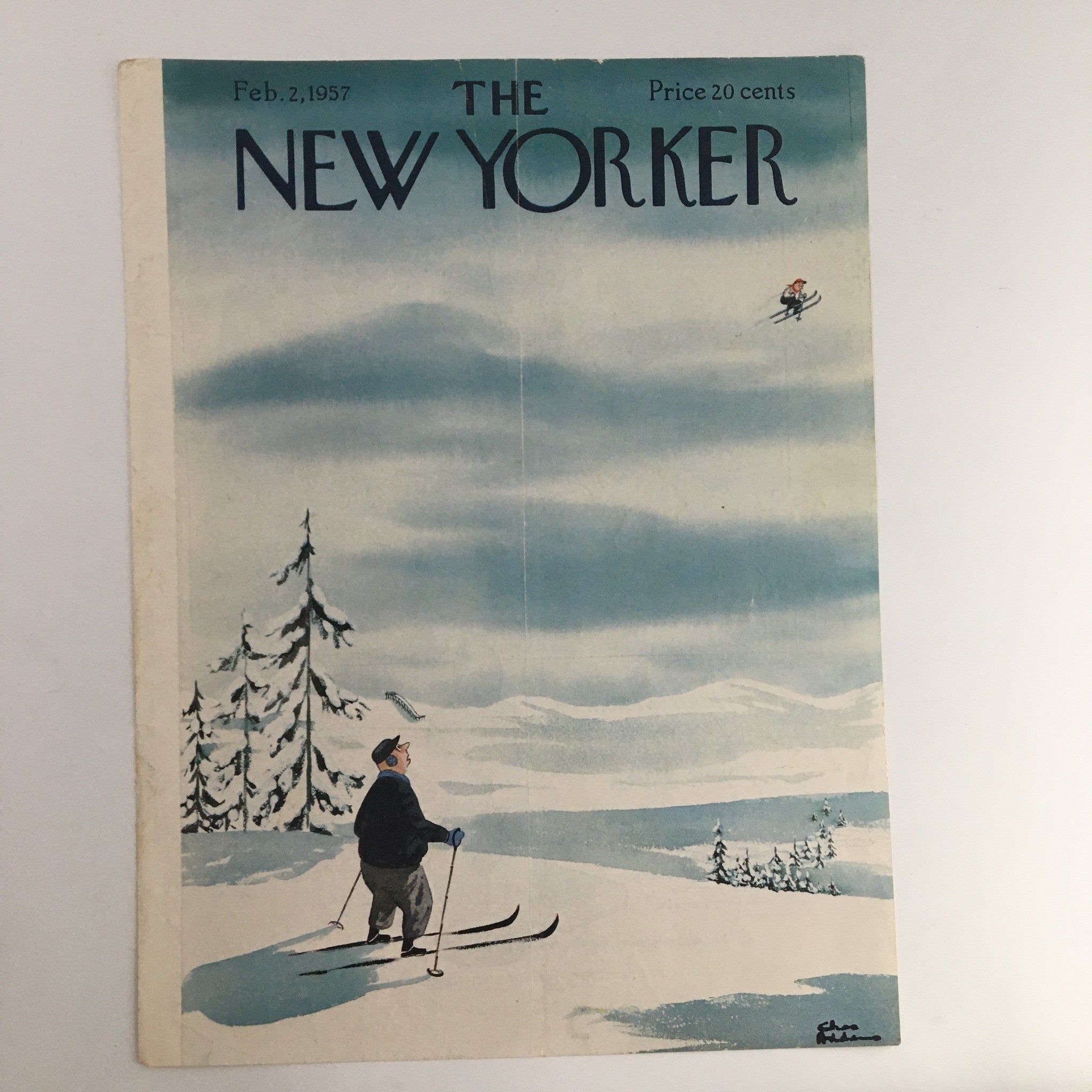 COVER ONLY The New Yorker February 2 1957 Full Cover Theme by Chas Addams