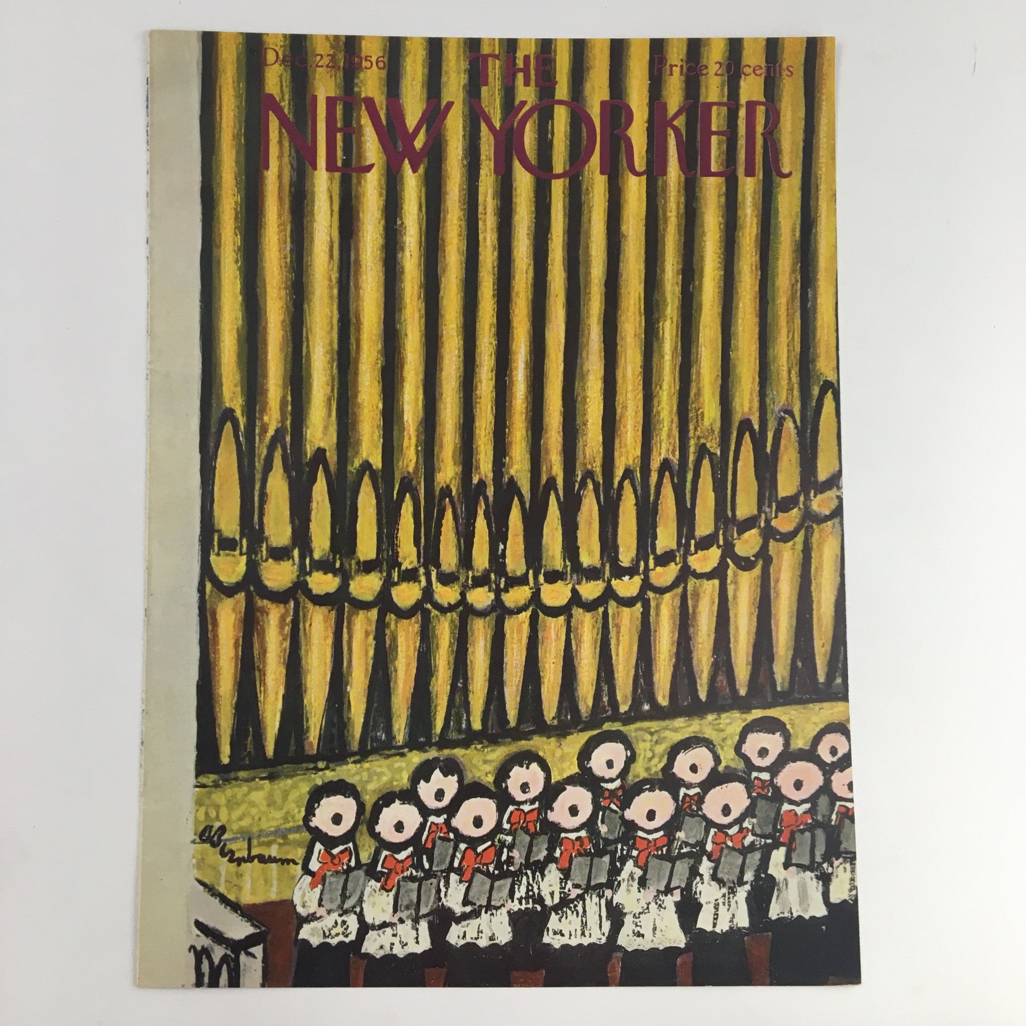 COVER ONLY The New Yorker December 22 1956 Full Cover Theme by Abe Birnbaum