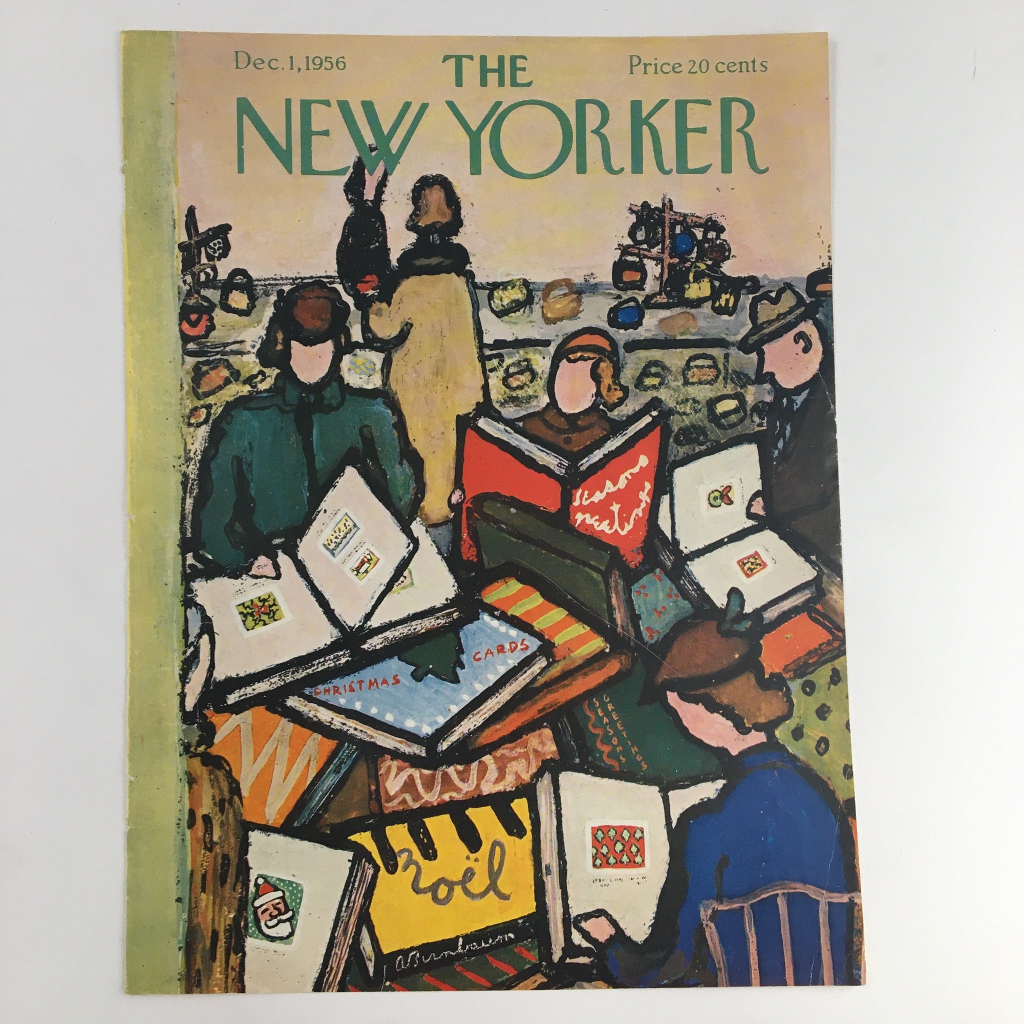 COVER ONLY The New Yorker December 1 1956 Full Cover Theme by Abe Birnbaum