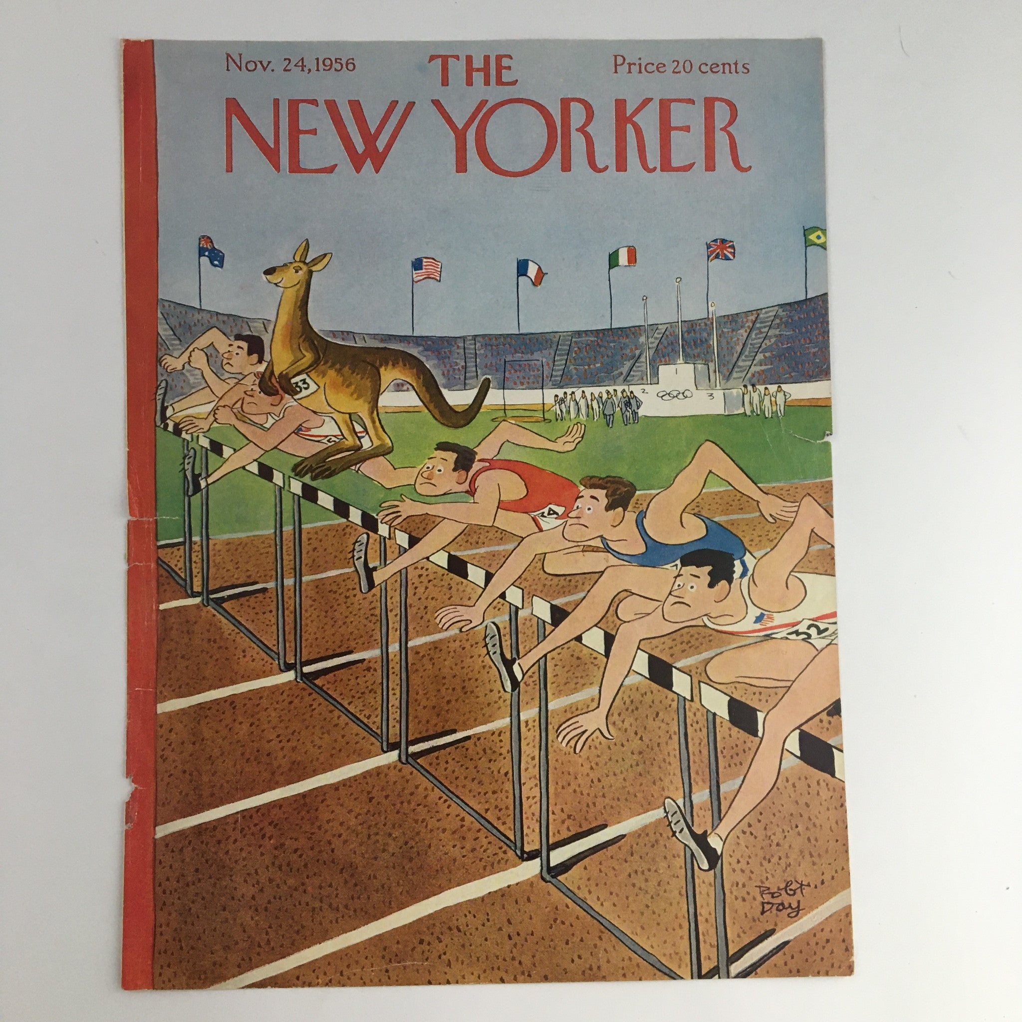 COVER ONLY The New Yorker November 24 1956 Full Cover Theme by Robert J. Day