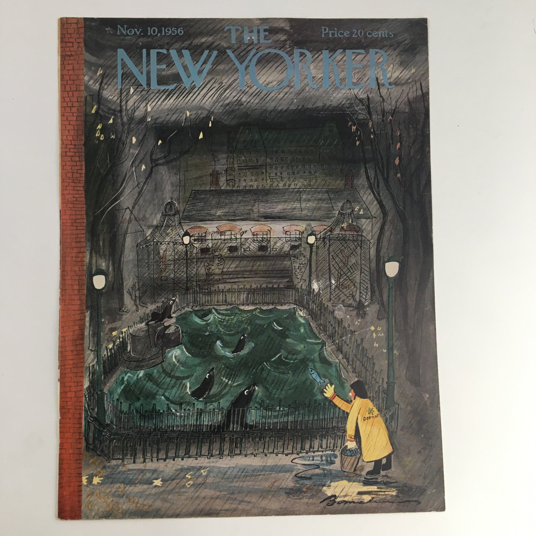 COVER ONLY The New Yorker November 10 1956 Full Cover Theme by Ludwig Bemelmans