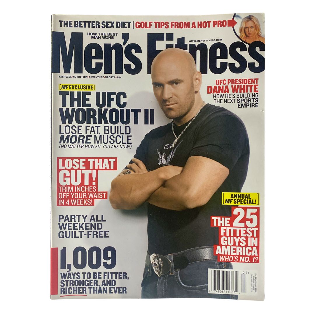 Men's Fitness Magazine June / July 2008 UFC President Dana White VG No Label