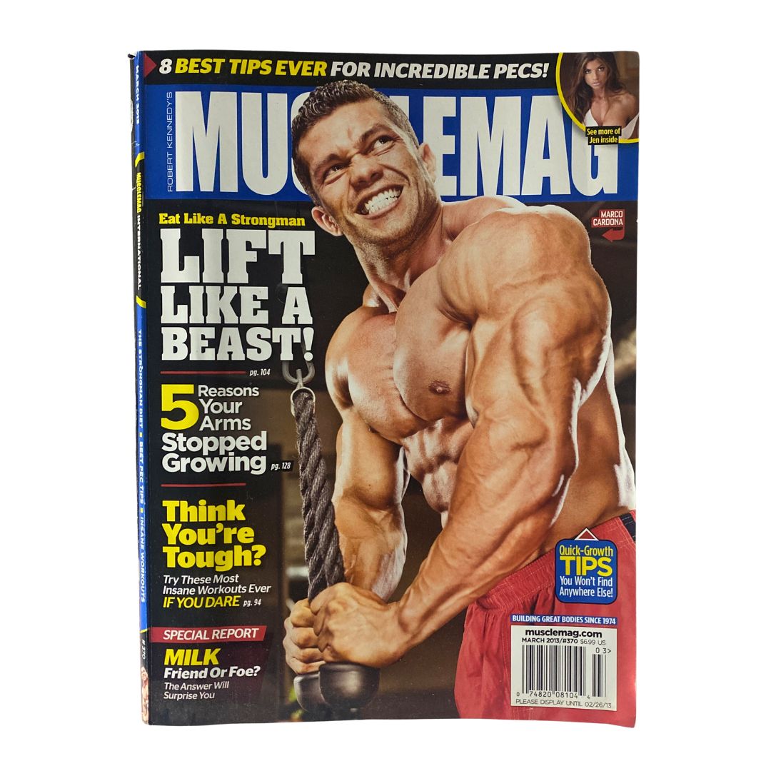 MuscleMag Magazine March 2013 No. 370 Marco Cardona No Label