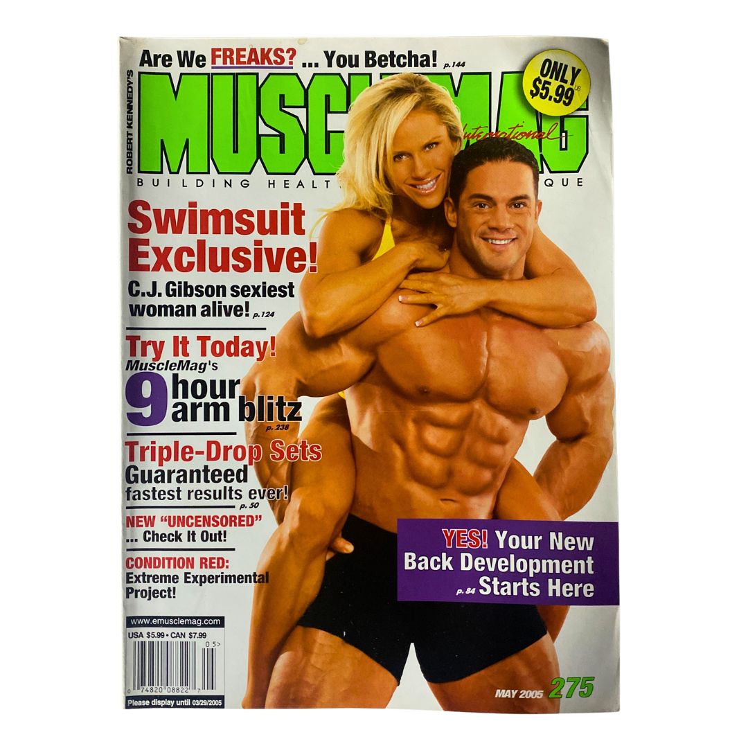 MuscleMag International Magazine May 2005 Scott Peckman Monica Brant VG No Label