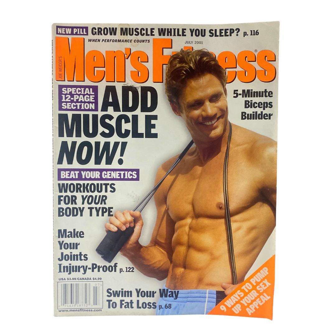 Men's Fitness Magazine July 2001 Special 12 -Page Section Add Muscle No Label