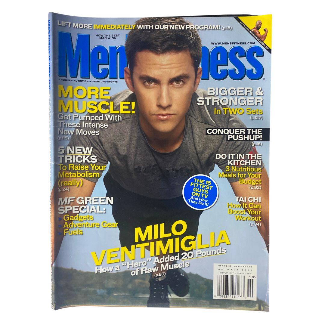 Men's Fitness Magazine October 2007 Milo Ventimiglia Cover No Label