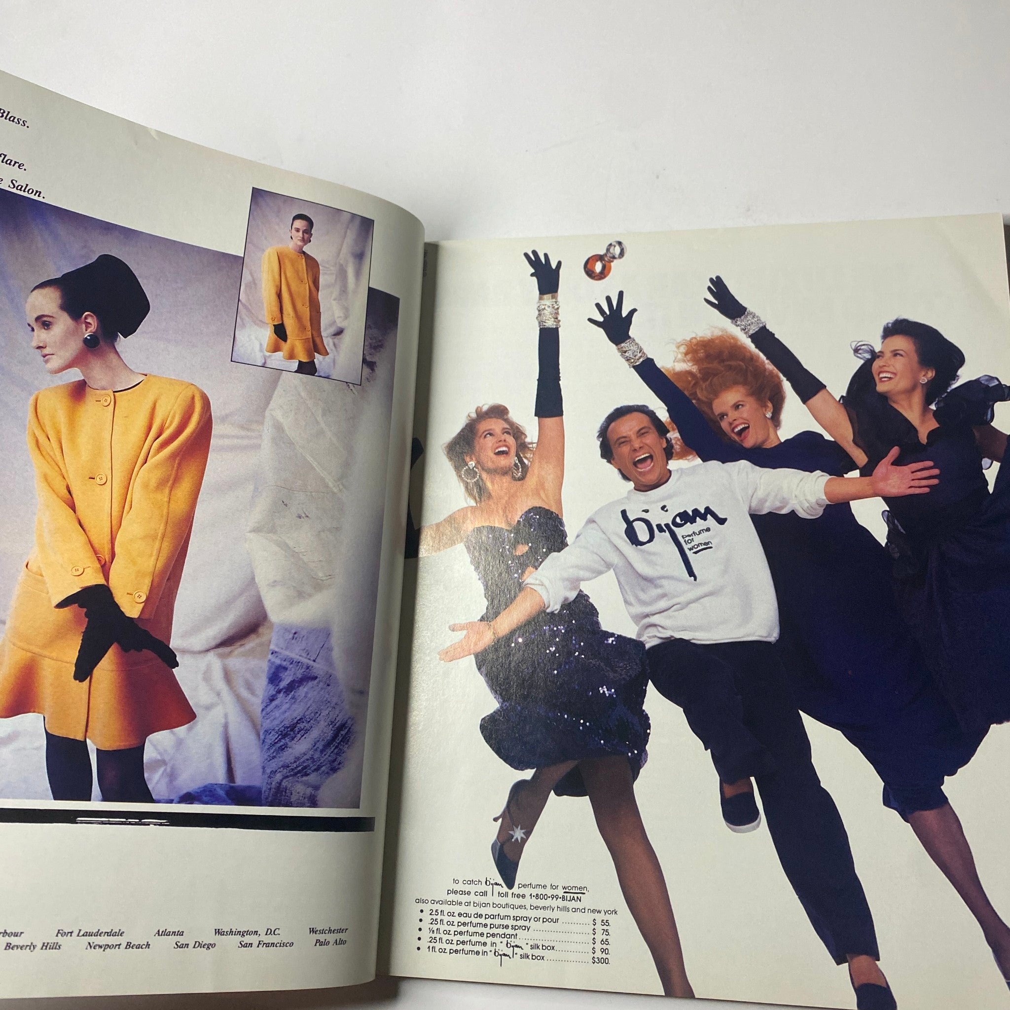 Fashion spread from Town & Country Magazine, July 1987, featuring vibrant summer attire and glamorous models, emphasizing seasonal style.