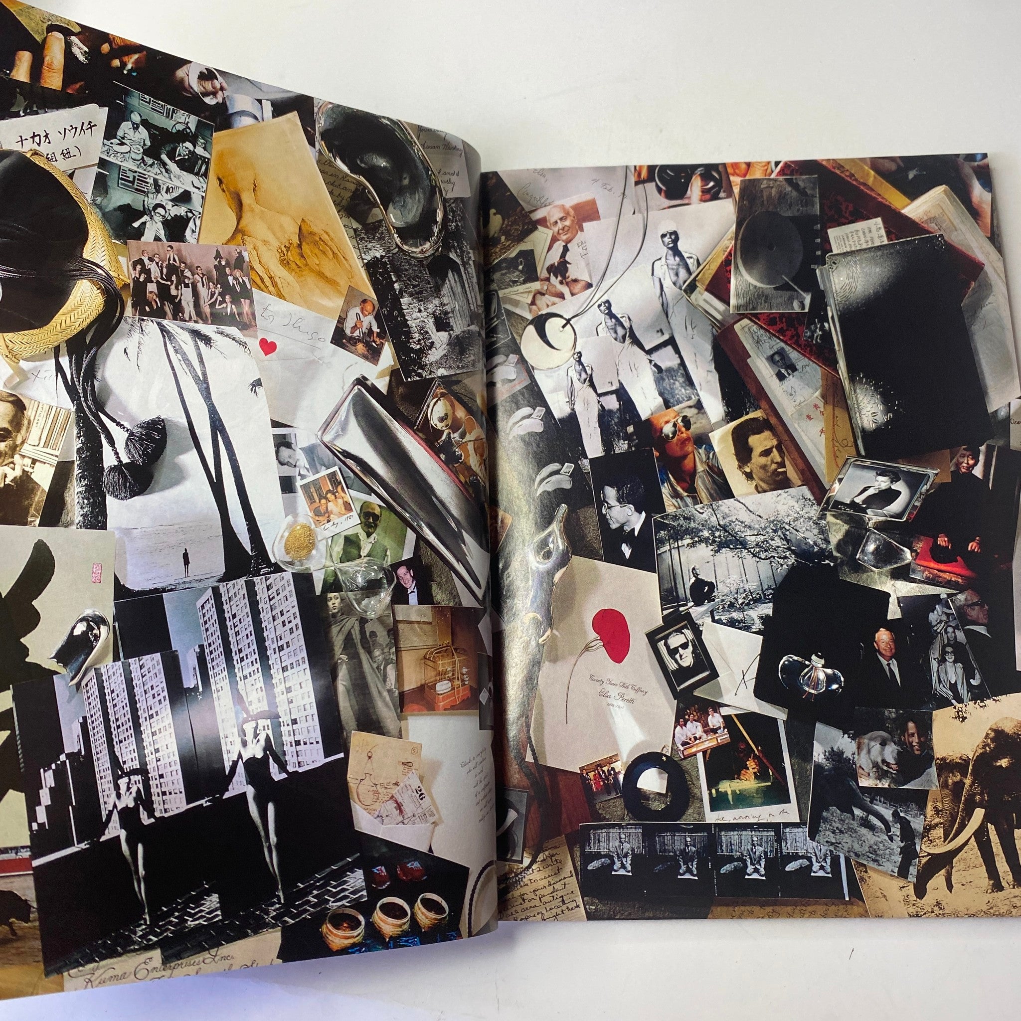 Vogue Magazine June 1999 collage layout containing various images and fashion artifacts, illustrating the magazine's artistic vision and editorial style.