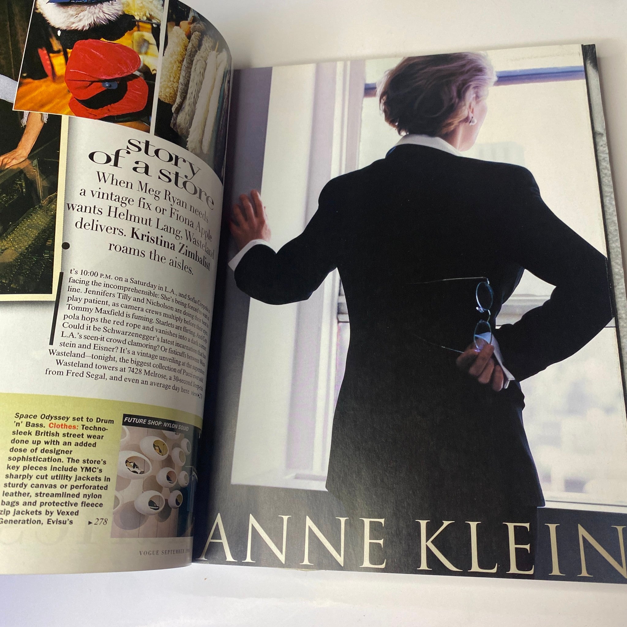 Vogue Magazine September 1998 showcasing a fashionable profile of Anne Klein, highlighting vintage fashion with a modern twist.