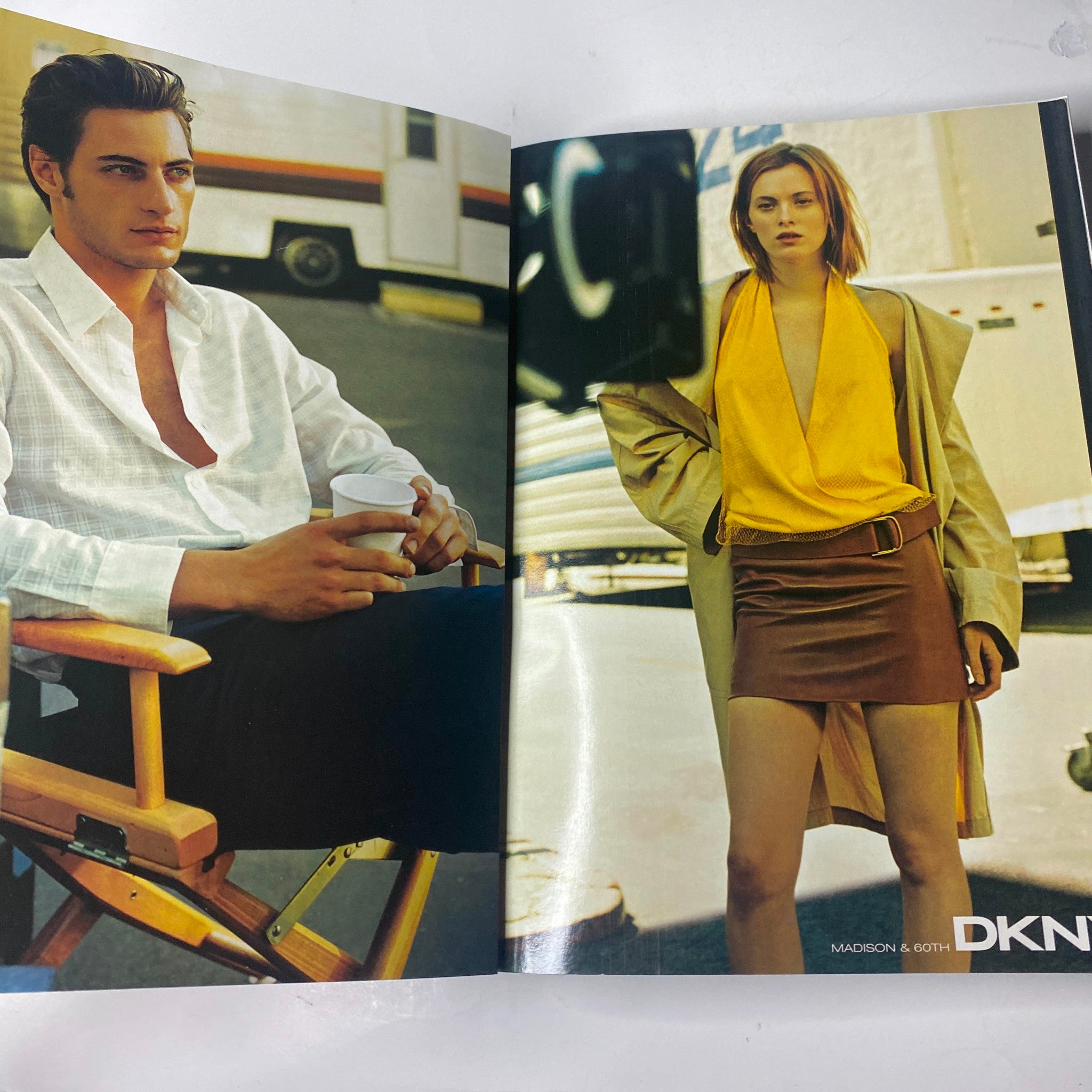 Fashion editorial spread from Vogue Magazine March 2001, featuring fashion designs and a creative atmosphere.