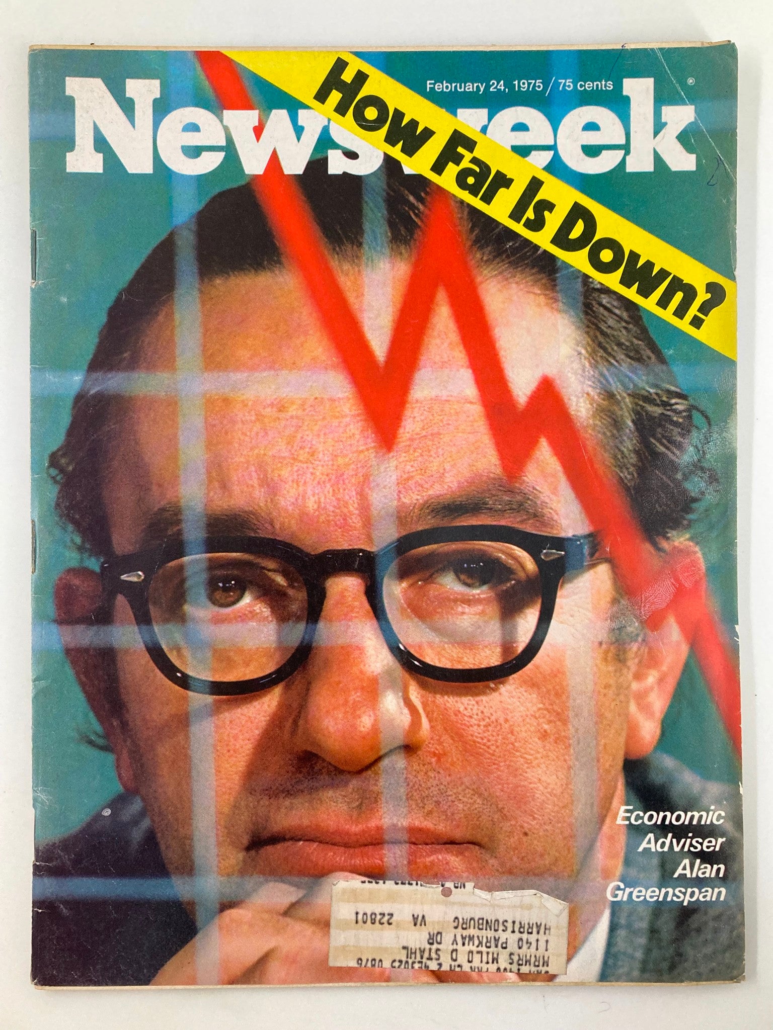 VTG Newsweek Magazine February 24 1975 Economic Adviser Alan Greenspan