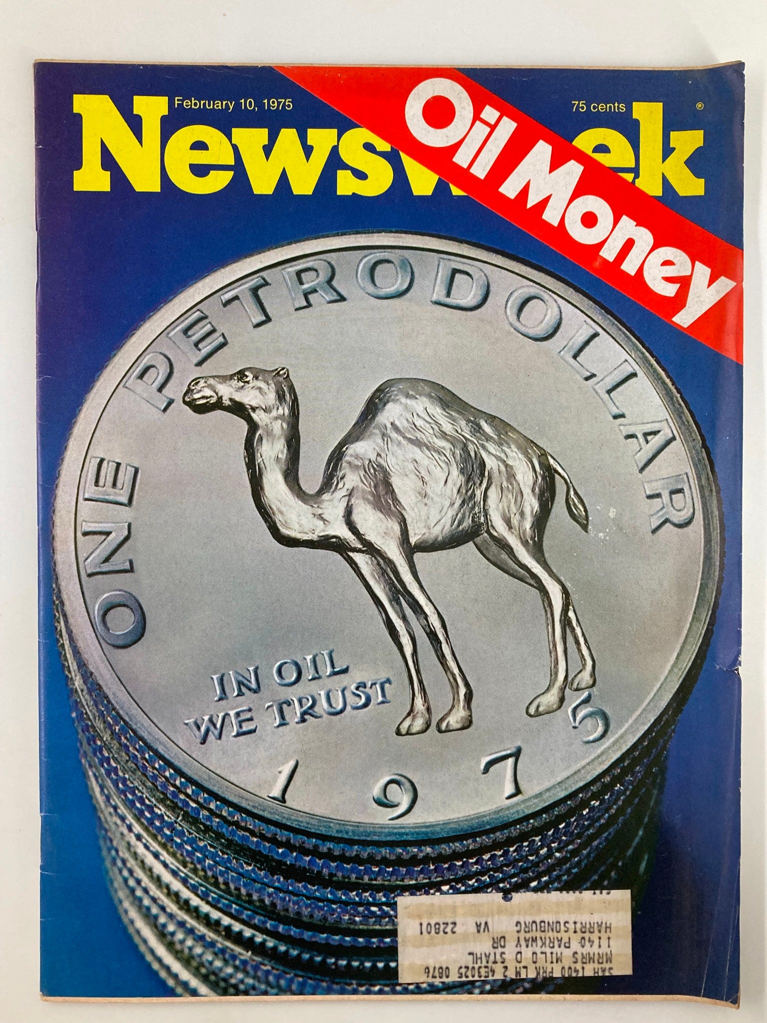 VTG Newsweek Magazine February 10 1975 Oil Money, One Petro Dollar