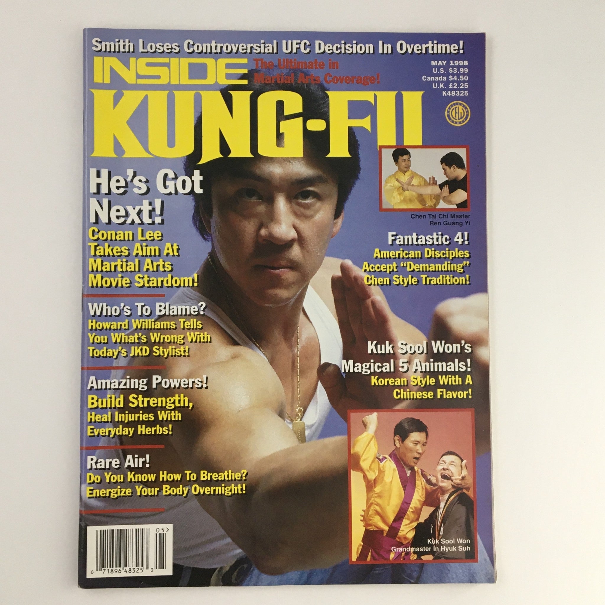 Inside Kung Fu Magazine May 1998 Conan Lee, kuk Sool Won & Hyuk Suh No Label