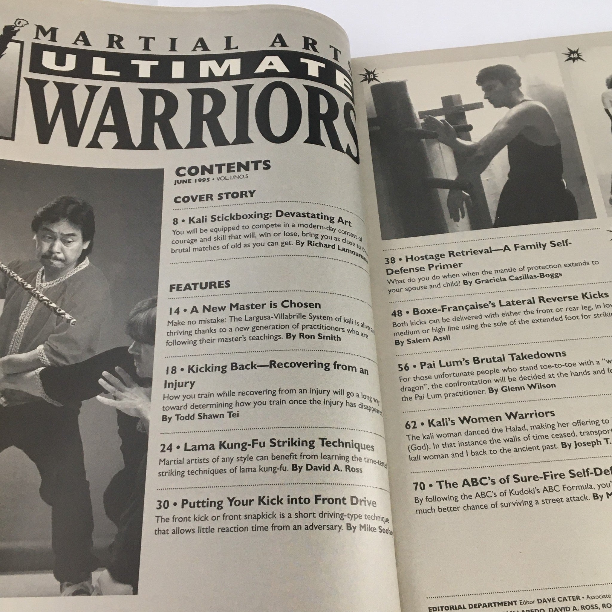 Martial Arts Ultimate Warriors June 1995 Vol 1, Num 5 Ted Lucaylucay No Label