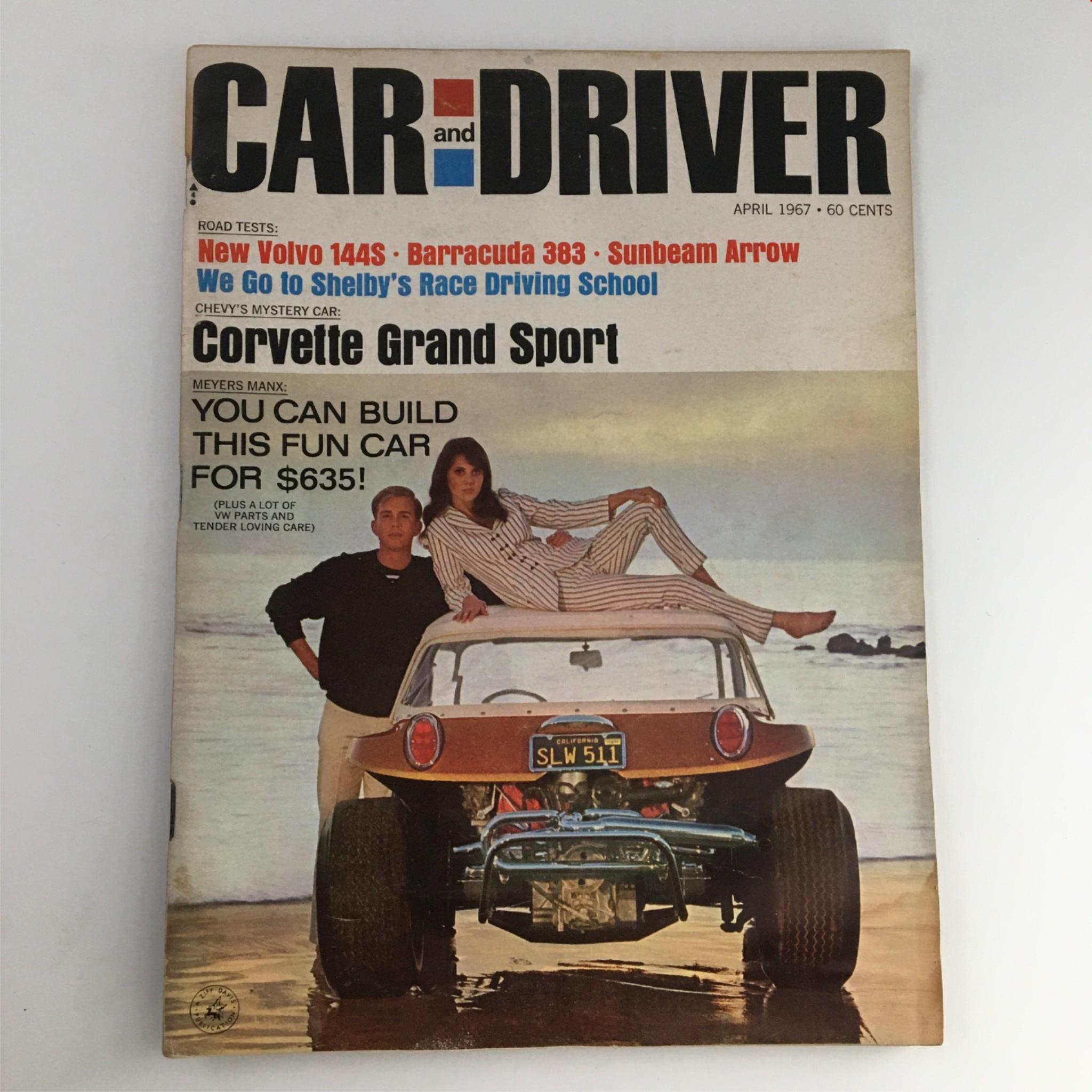 Car and Driver Magazine April 1967 Chevy's Mystery Car Corvette Sport No Label