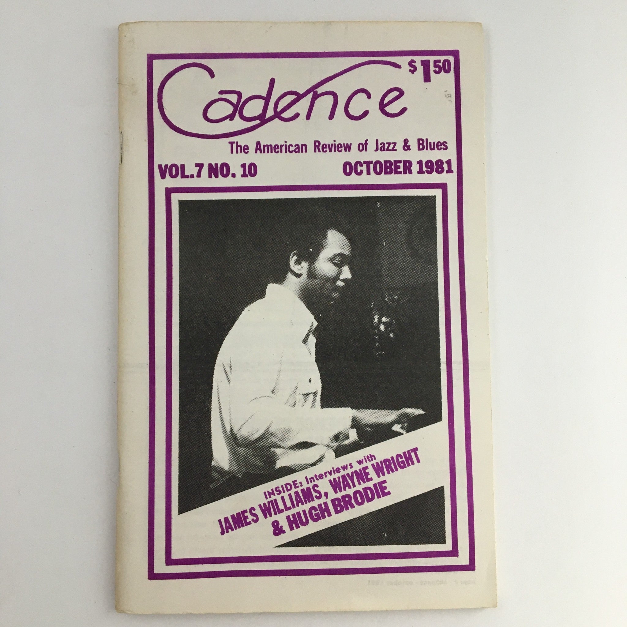 Cadence Magazine October 1981 Vol 7 #10 James Williams & Wayne Wright No Label