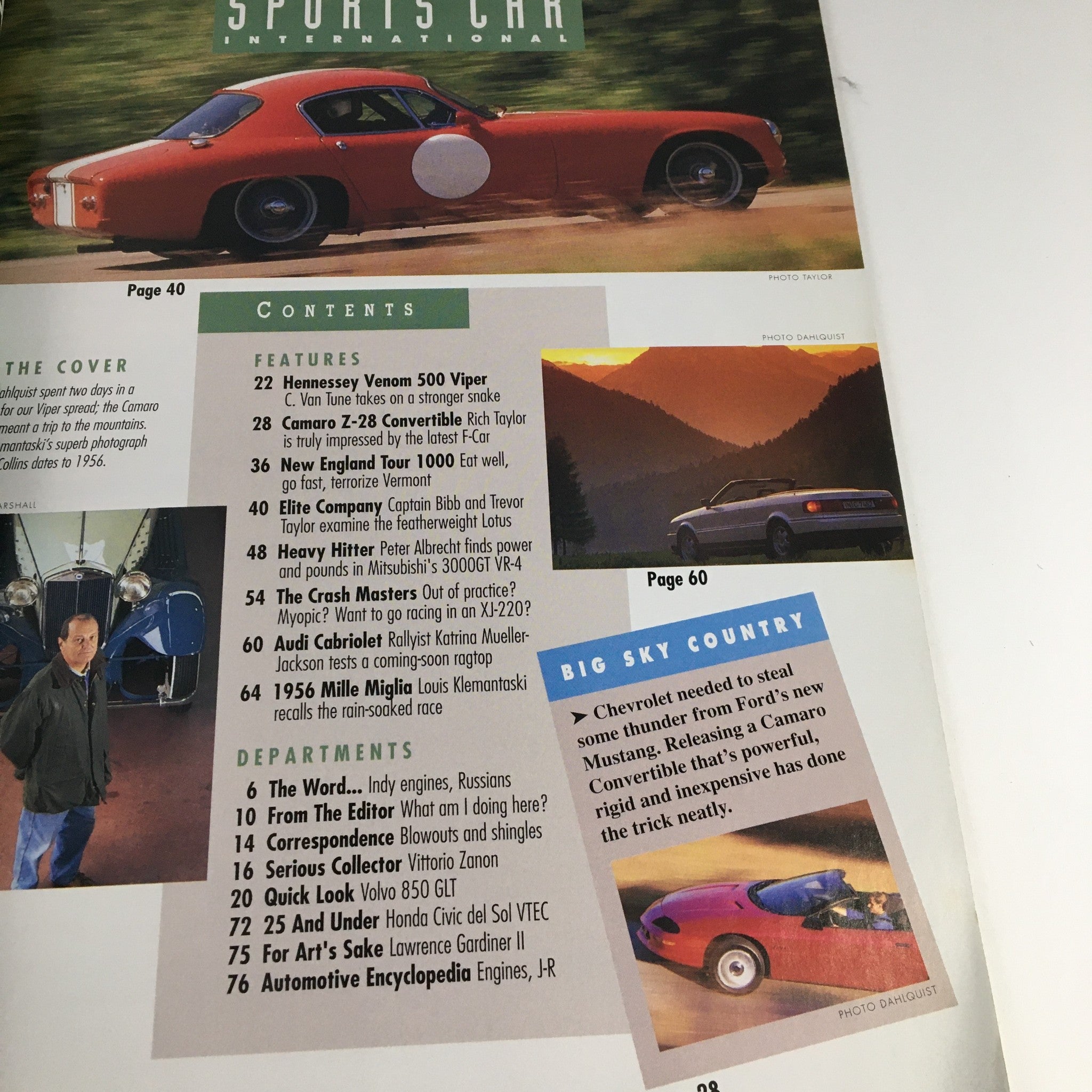 Sports Car International Magazine December 1993 Peter Collins & Ferari No Label