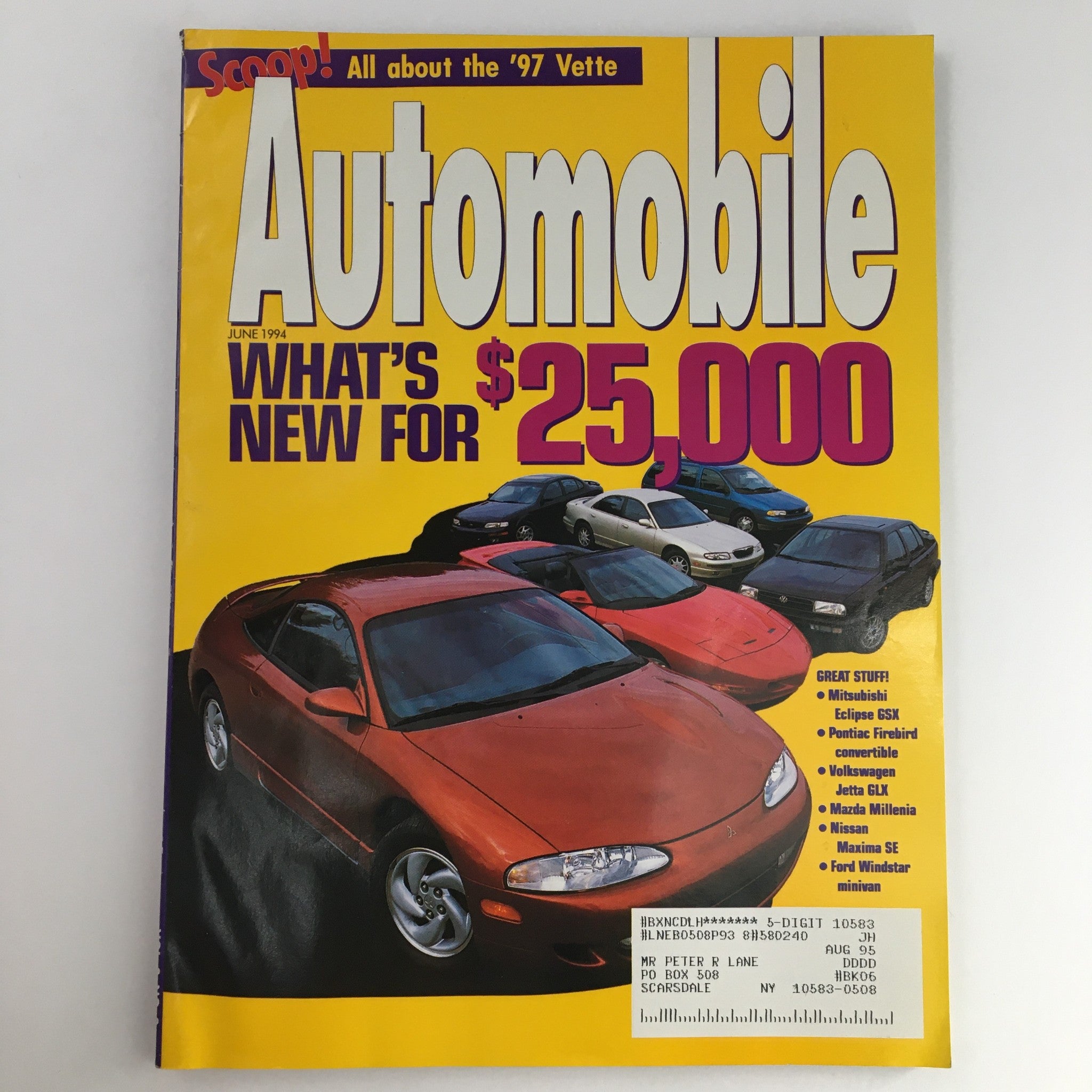 Automobile Magazine June 1994 Mitsubishi Eclipse GSX & Pontiac Firebird