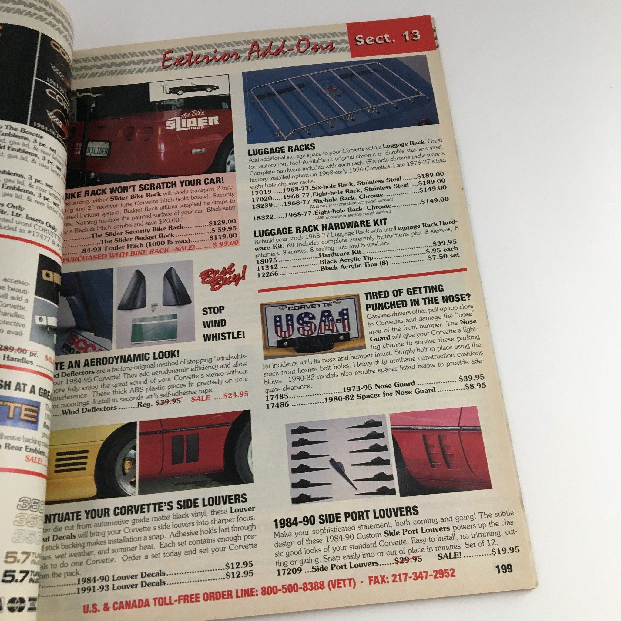 Mid America Designers Inc. Catalog 1995 Parts & Accessories for Corvettes